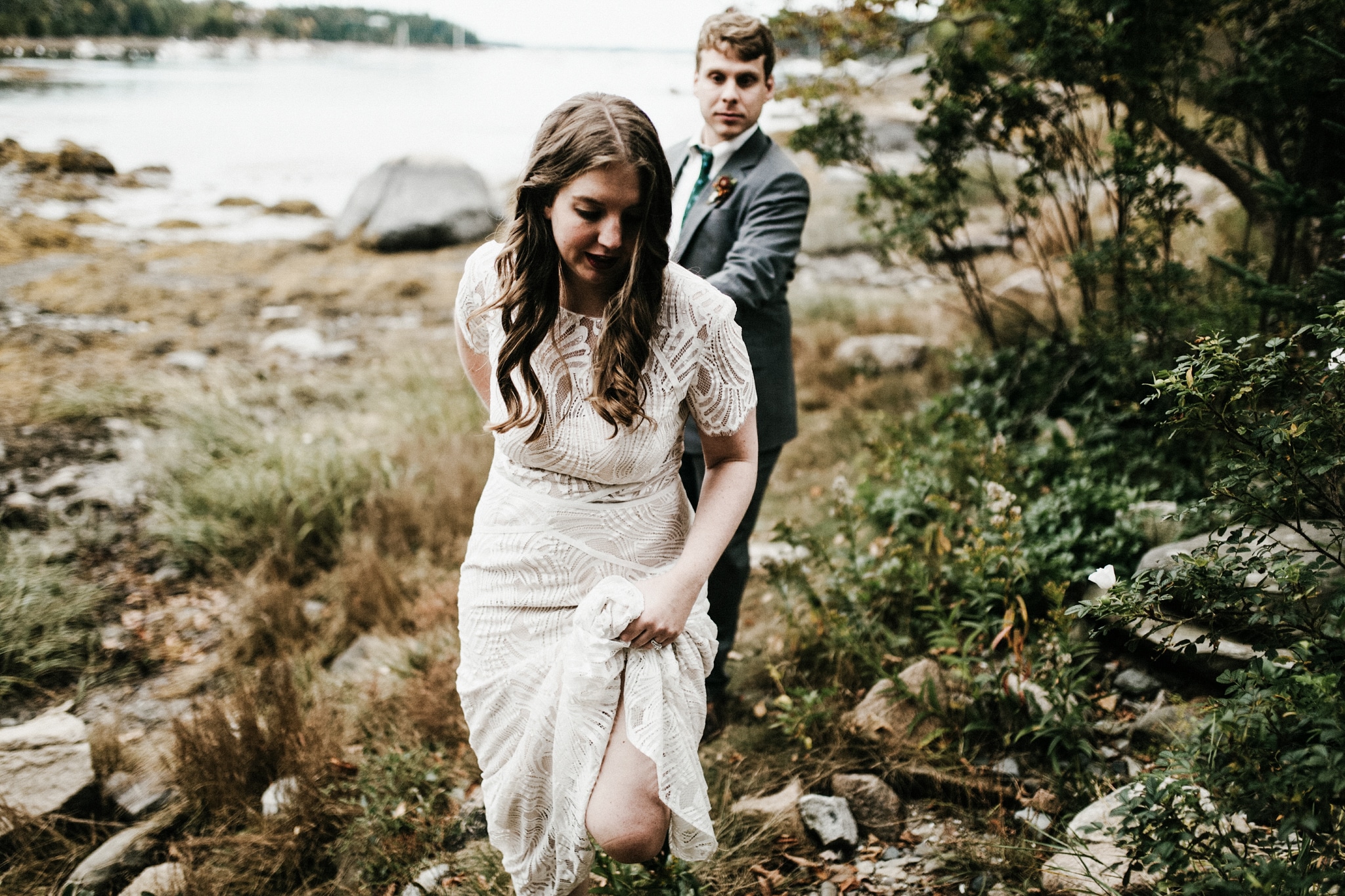 Caitlin Andrew Acadia National Park Wedding In Maine Intimate Acadia National Park Wedding
