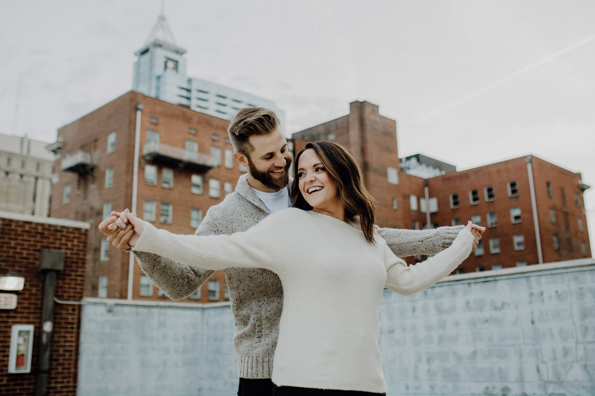 downtown raleigh engagement session