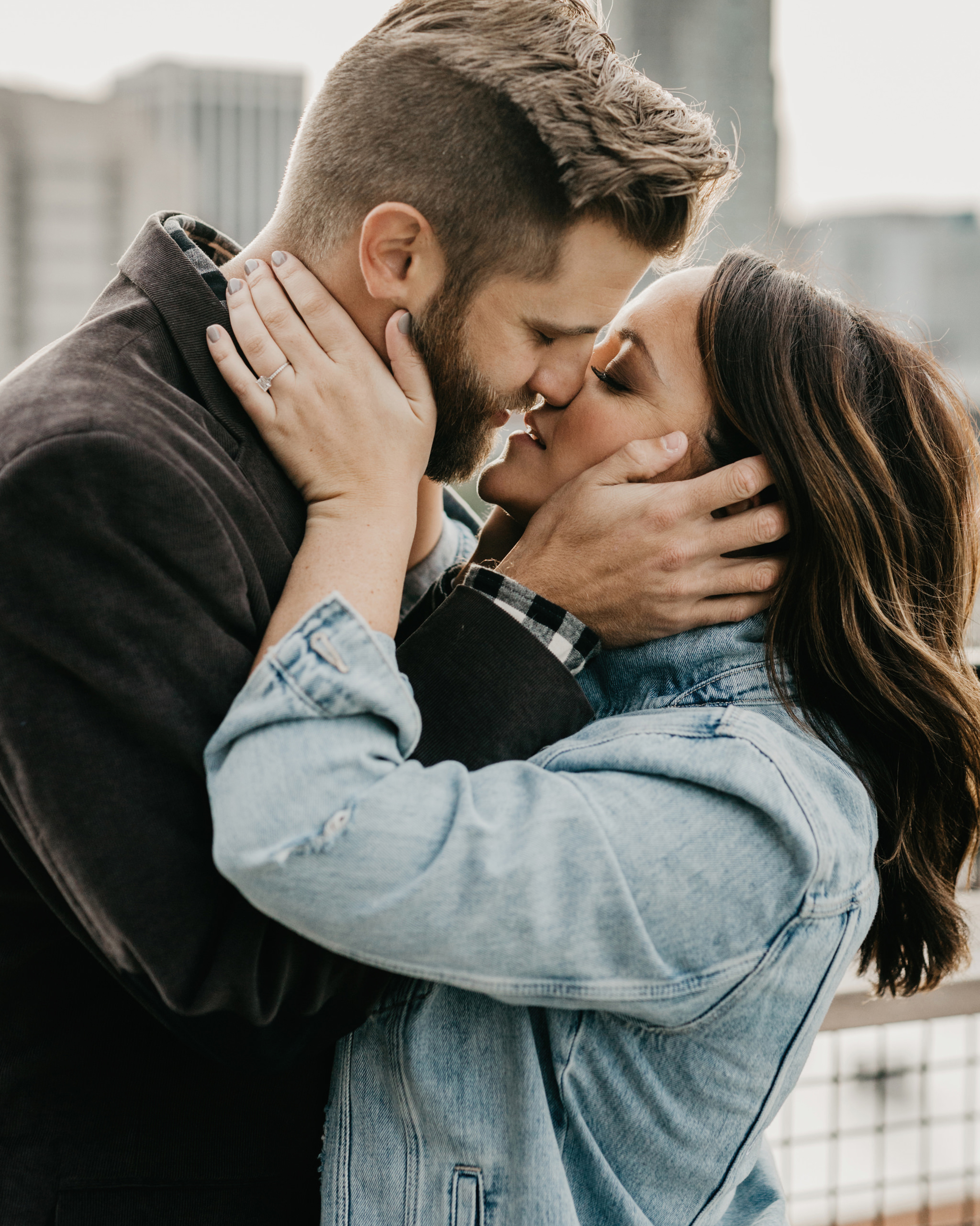 downtown raleigh engagement photos