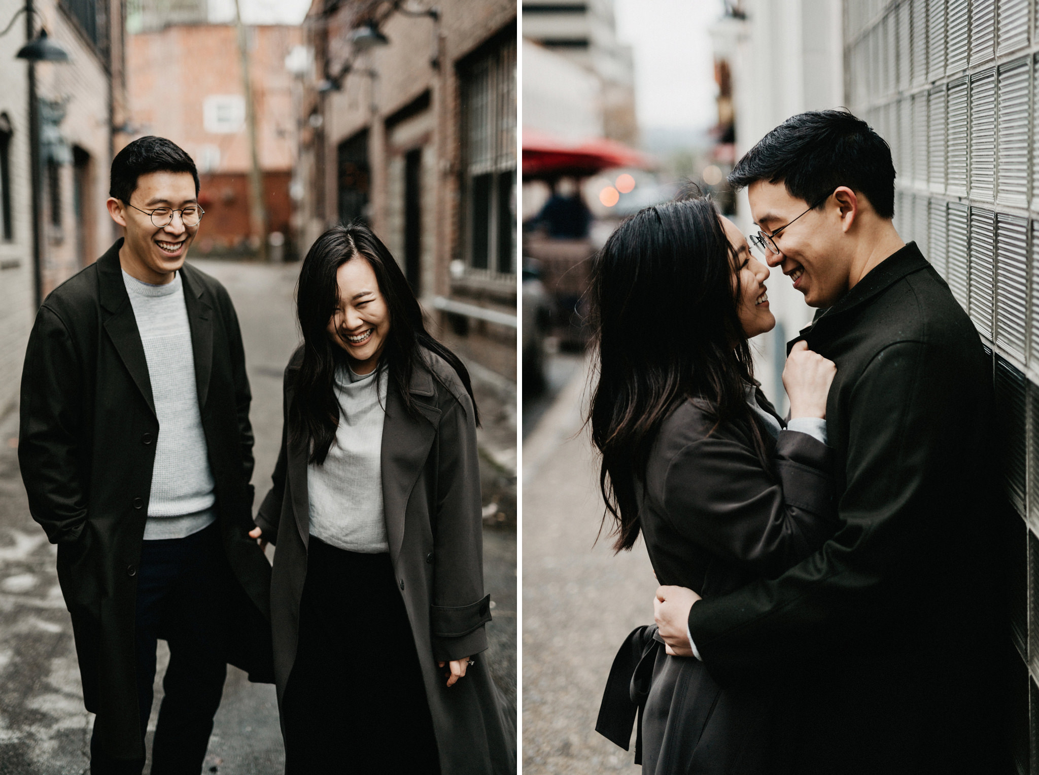 downtown asheville engagement photos