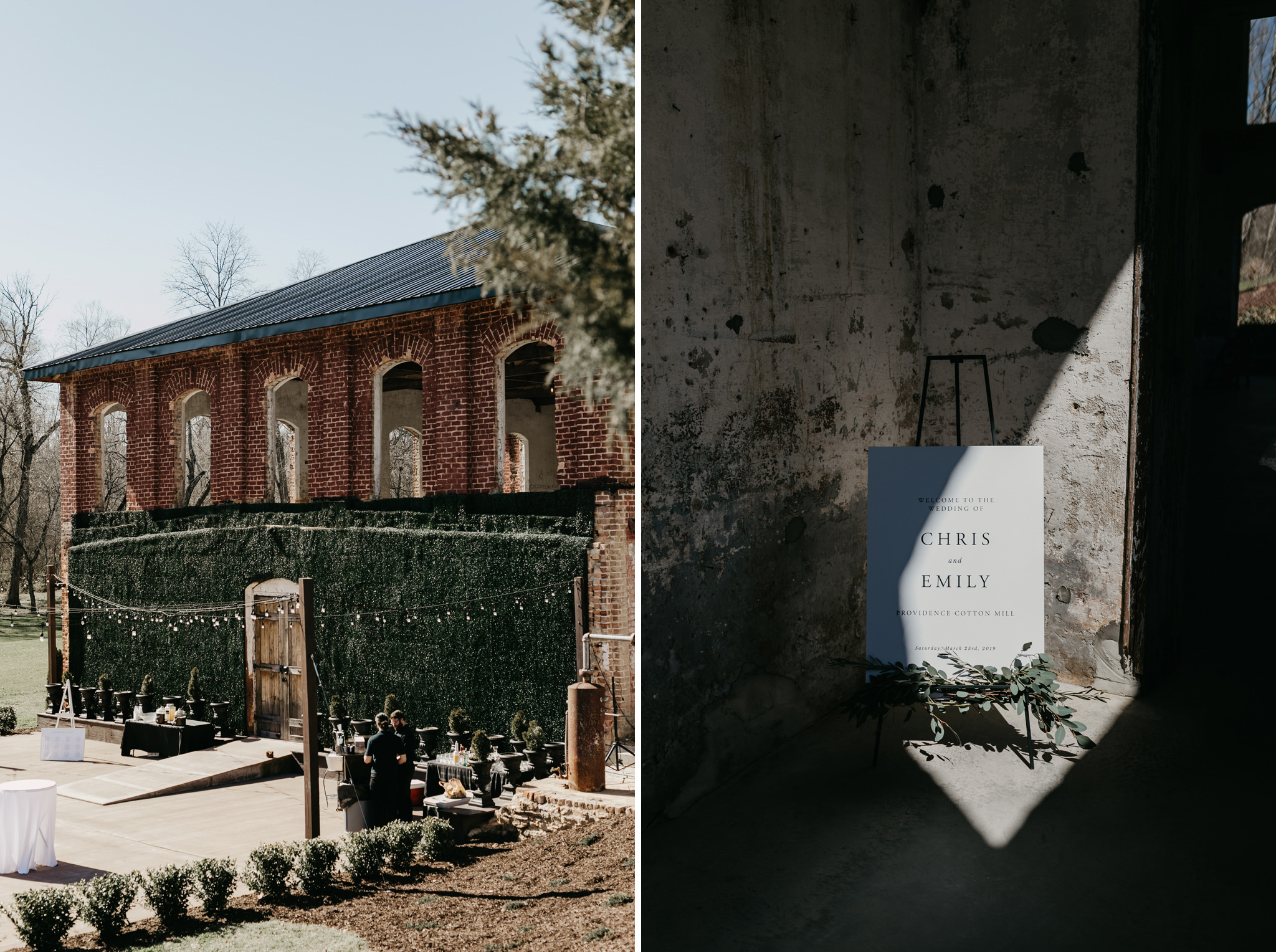 wedding at providence cotton mill