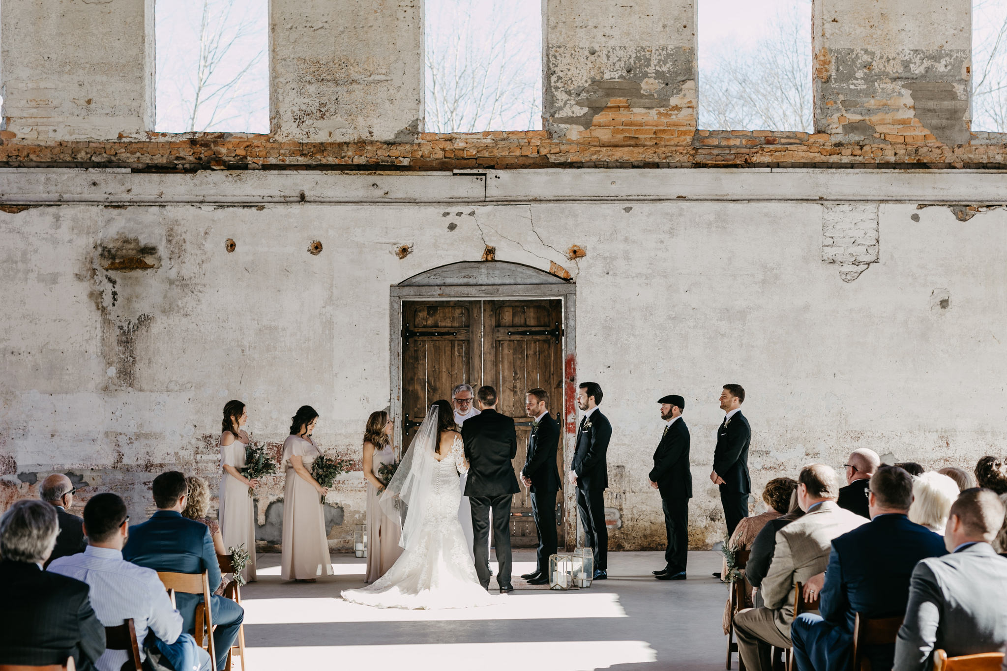providence cotton mill wedding ceremony inside