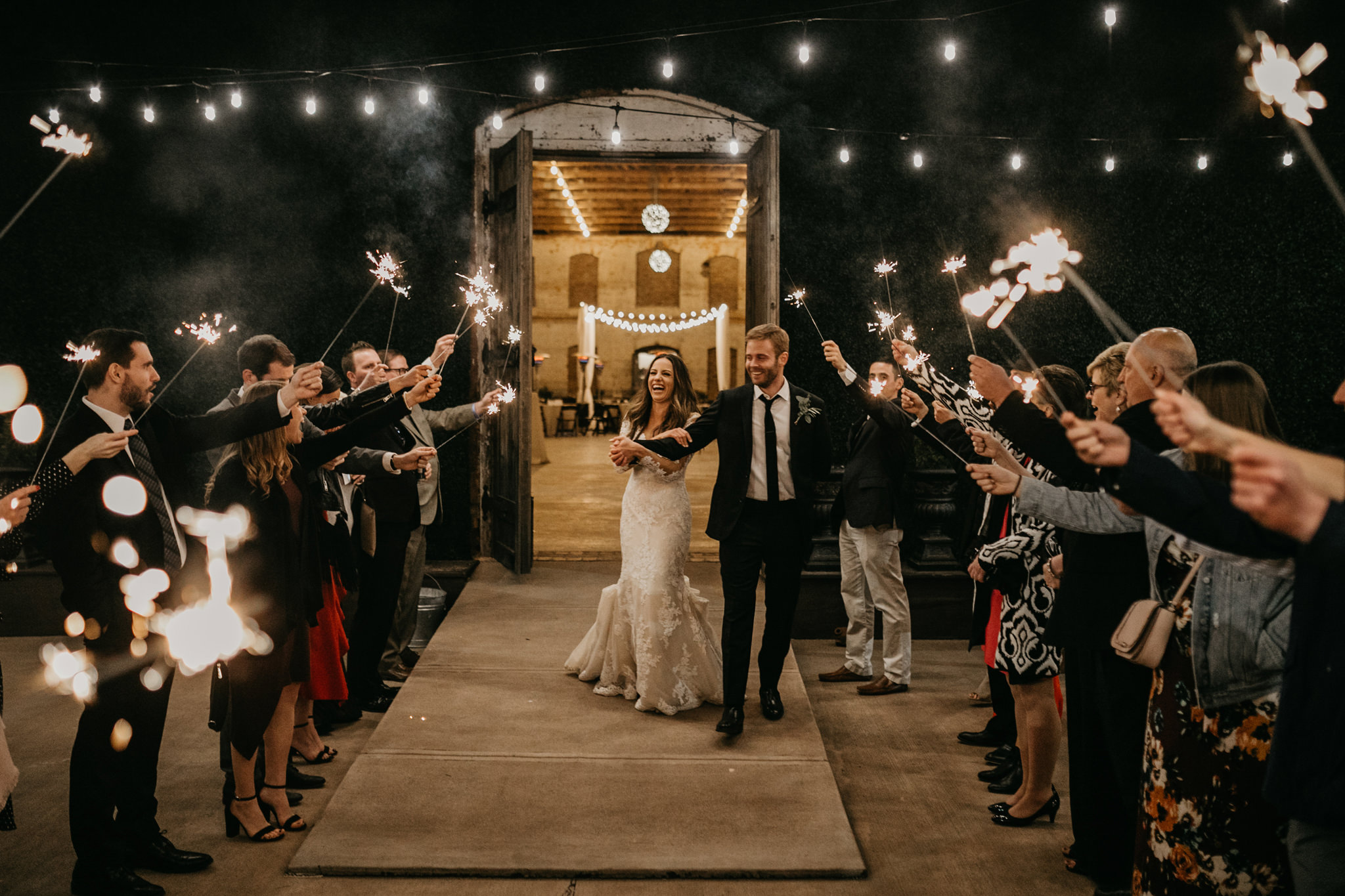 wedding sparkler exit