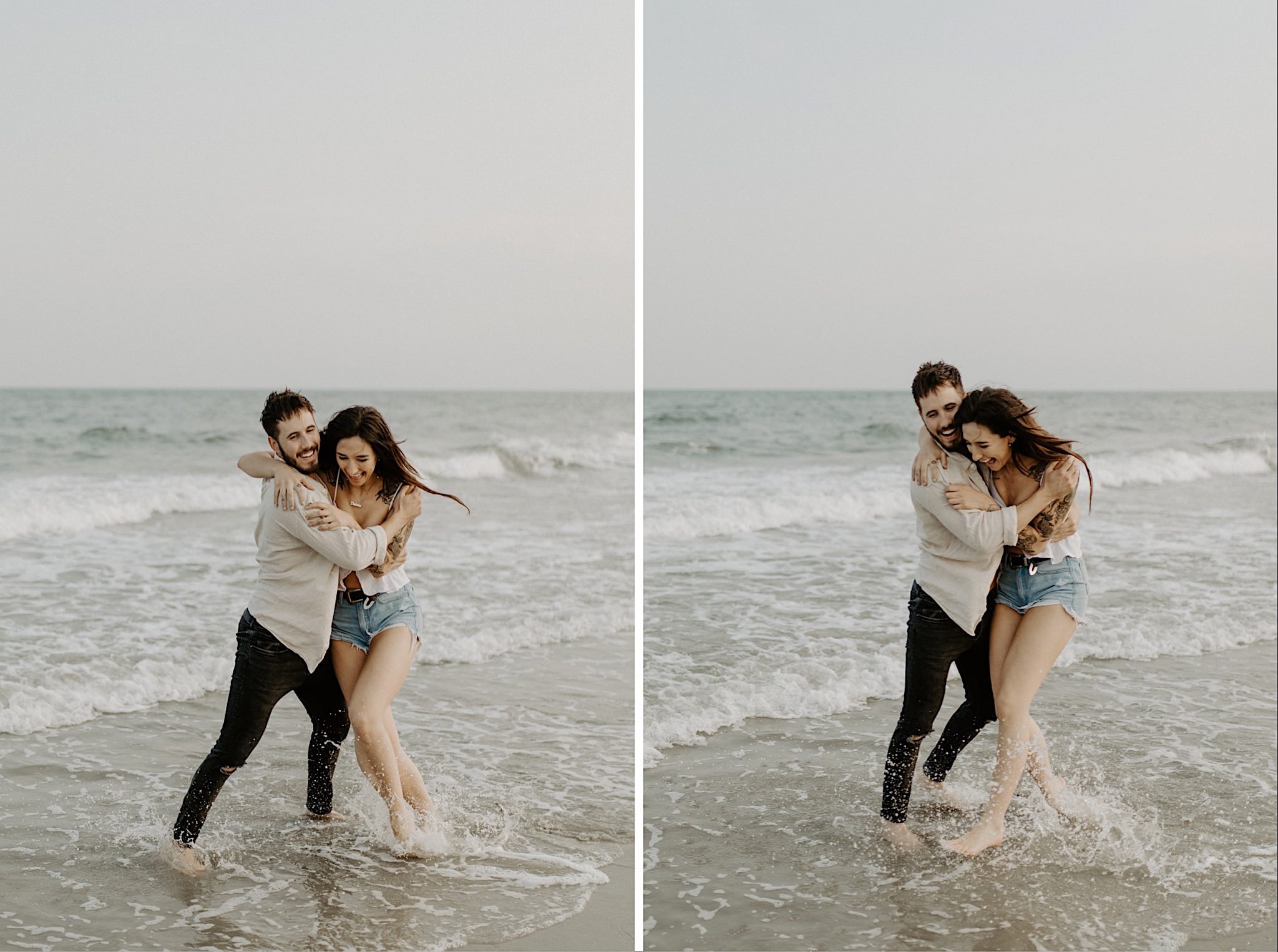 beach engagement shoot charleston