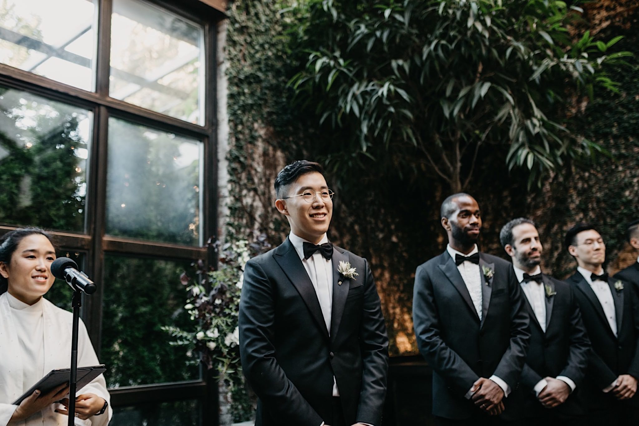 moody modern foundry long island city wedding