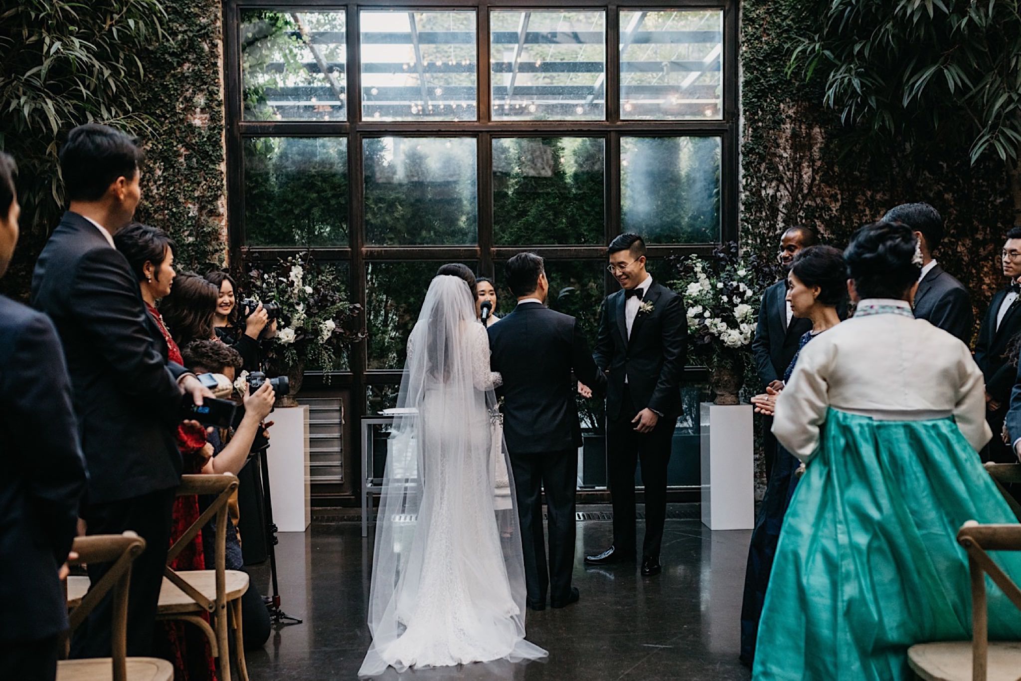 moody modern foundry long island city wedding