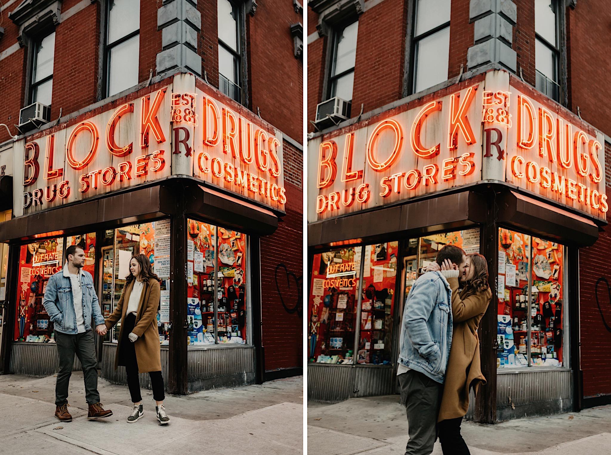 gritty new york city engagement session