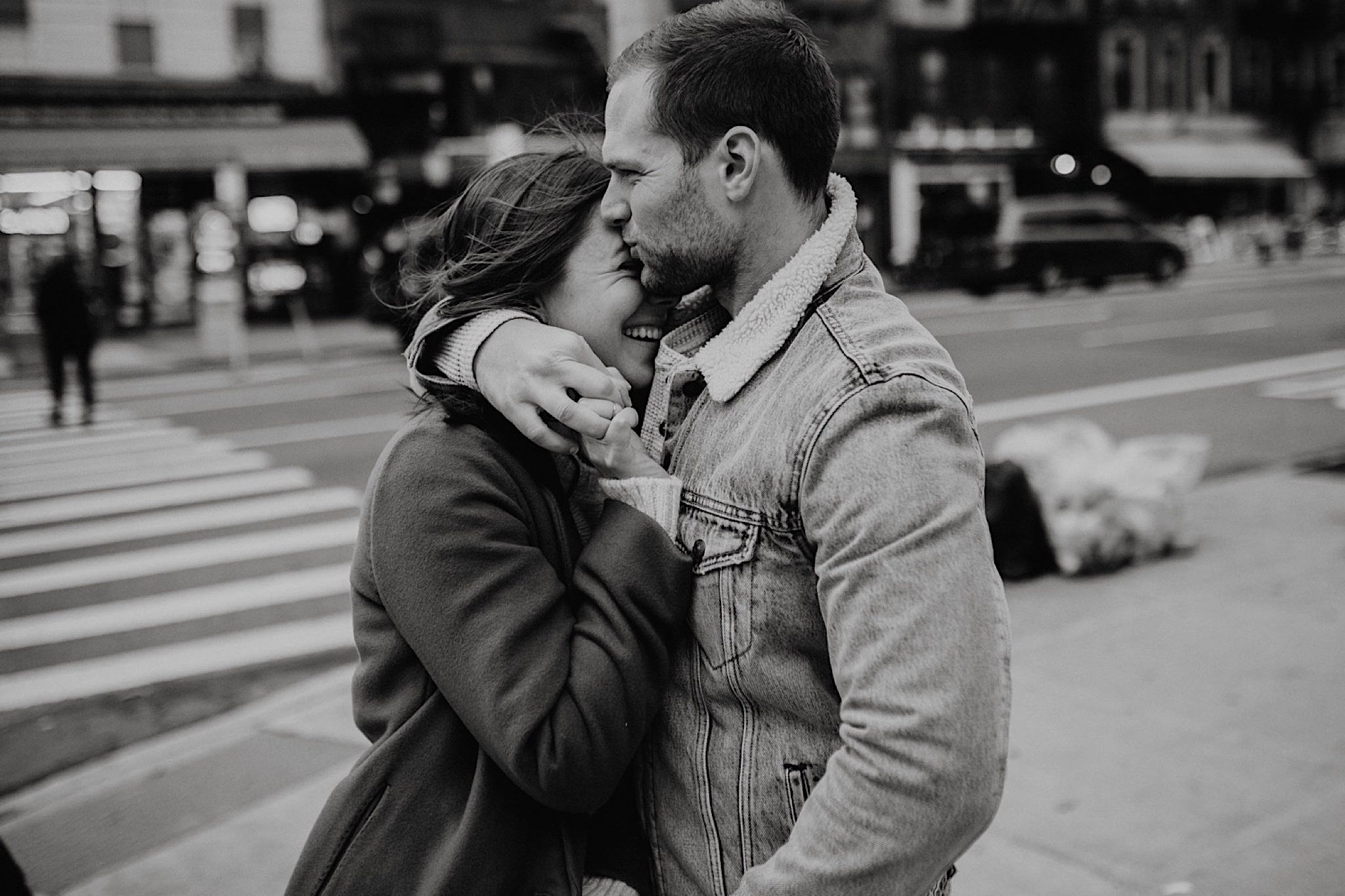 Christmasy New York City Couples Session in Lower East Side & SoHo