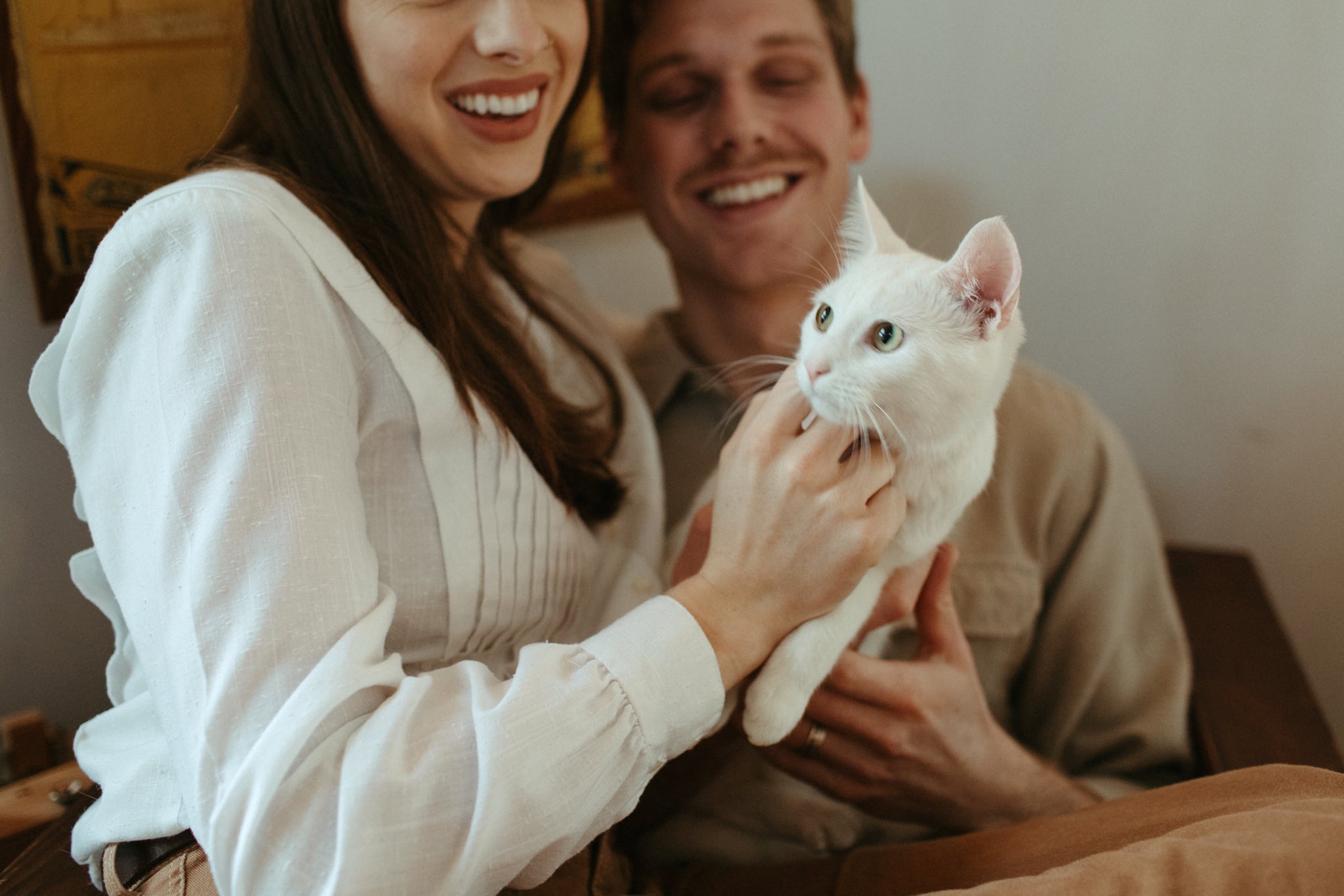 in home session with cat