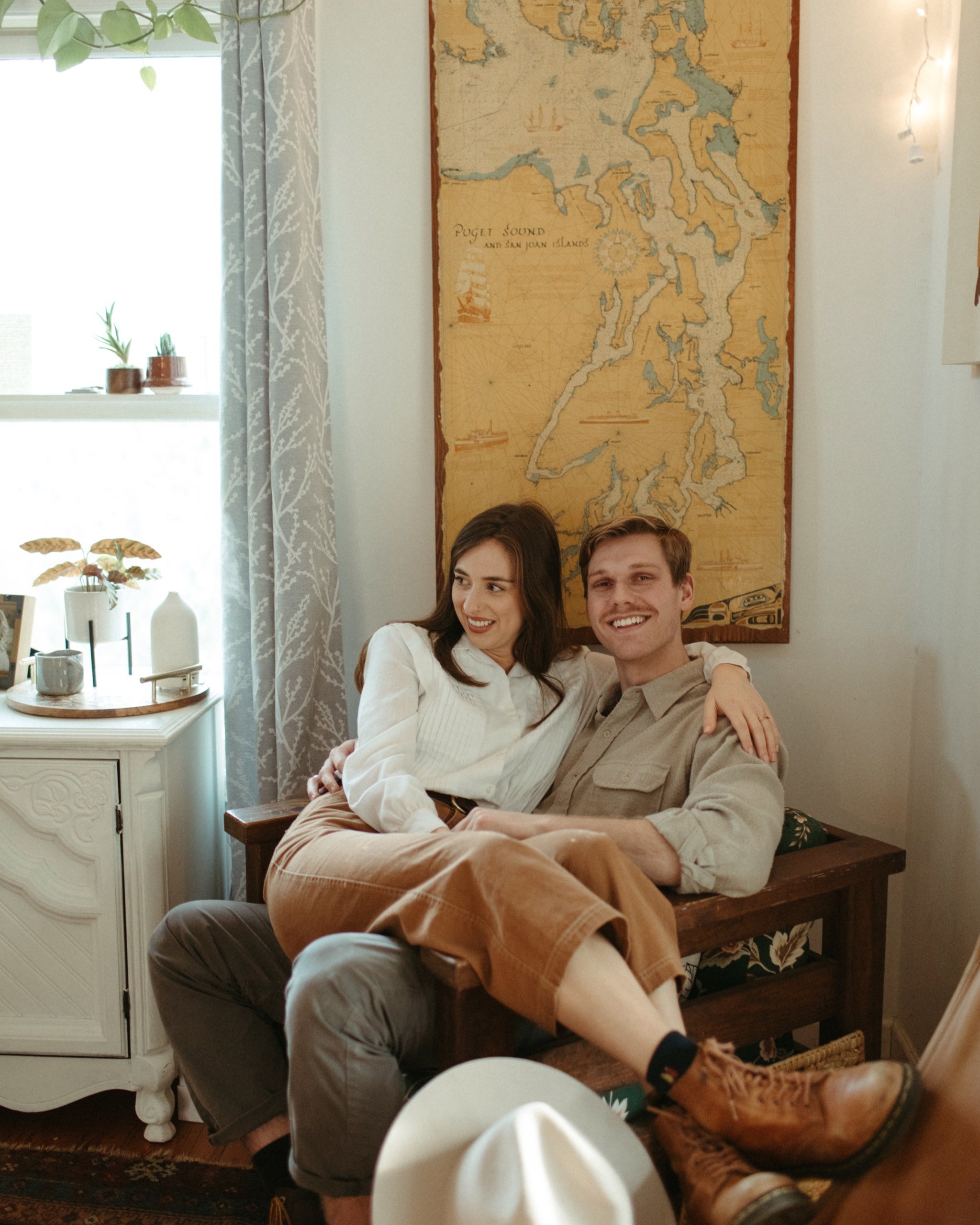 engagement photos at home north carolina