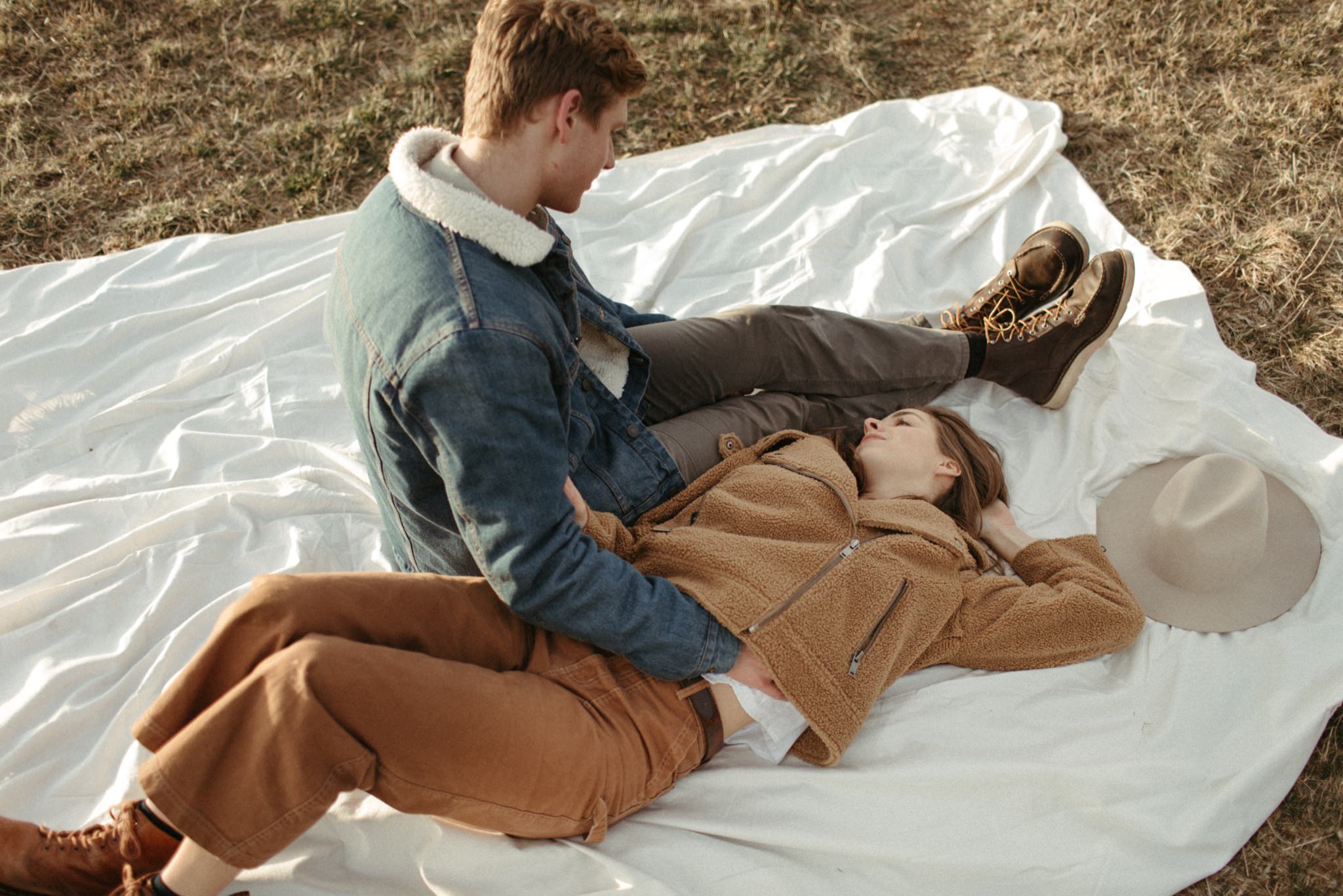 romantic editorial engagement nc mountains