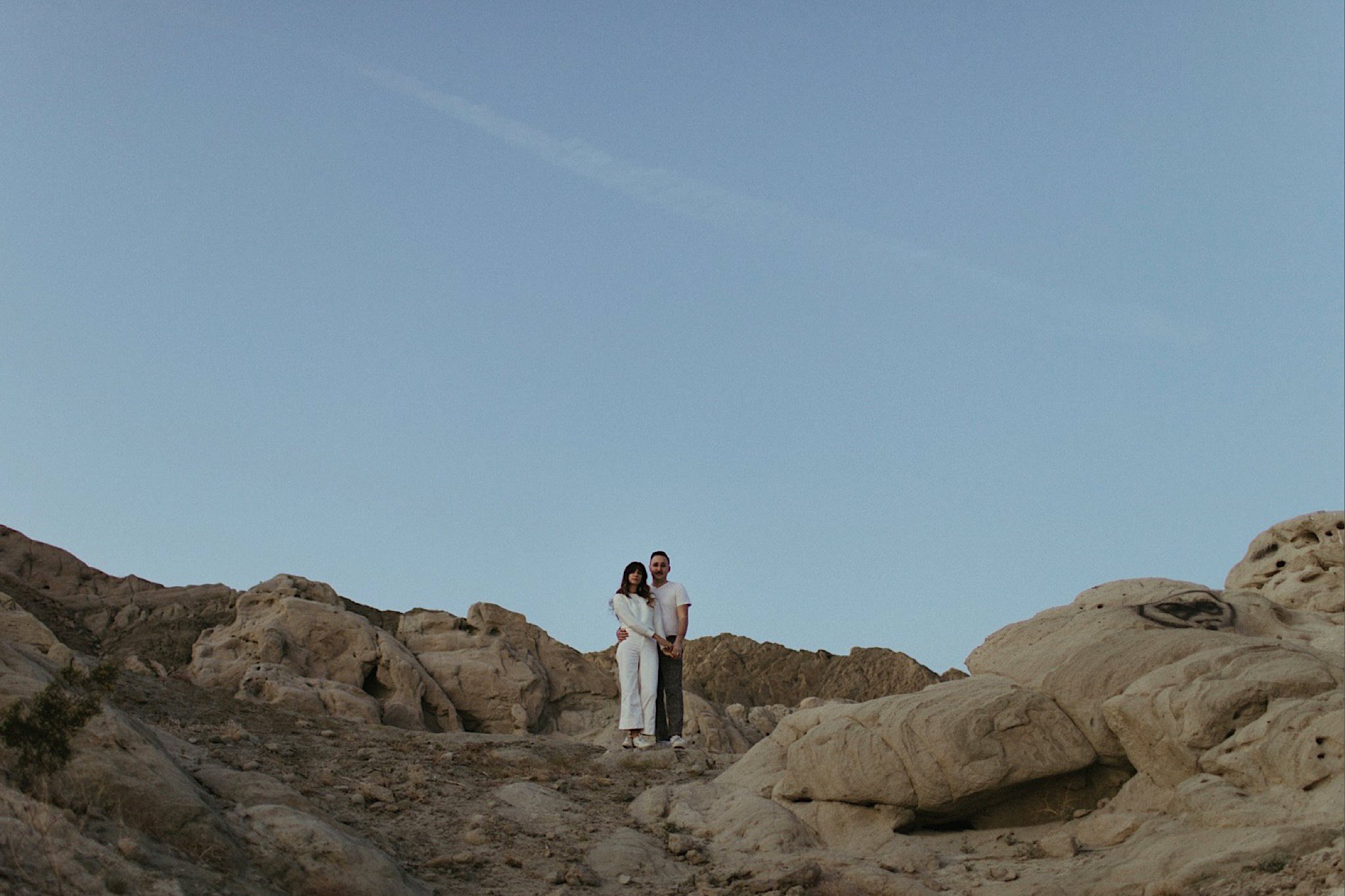 blue hour in the california desert