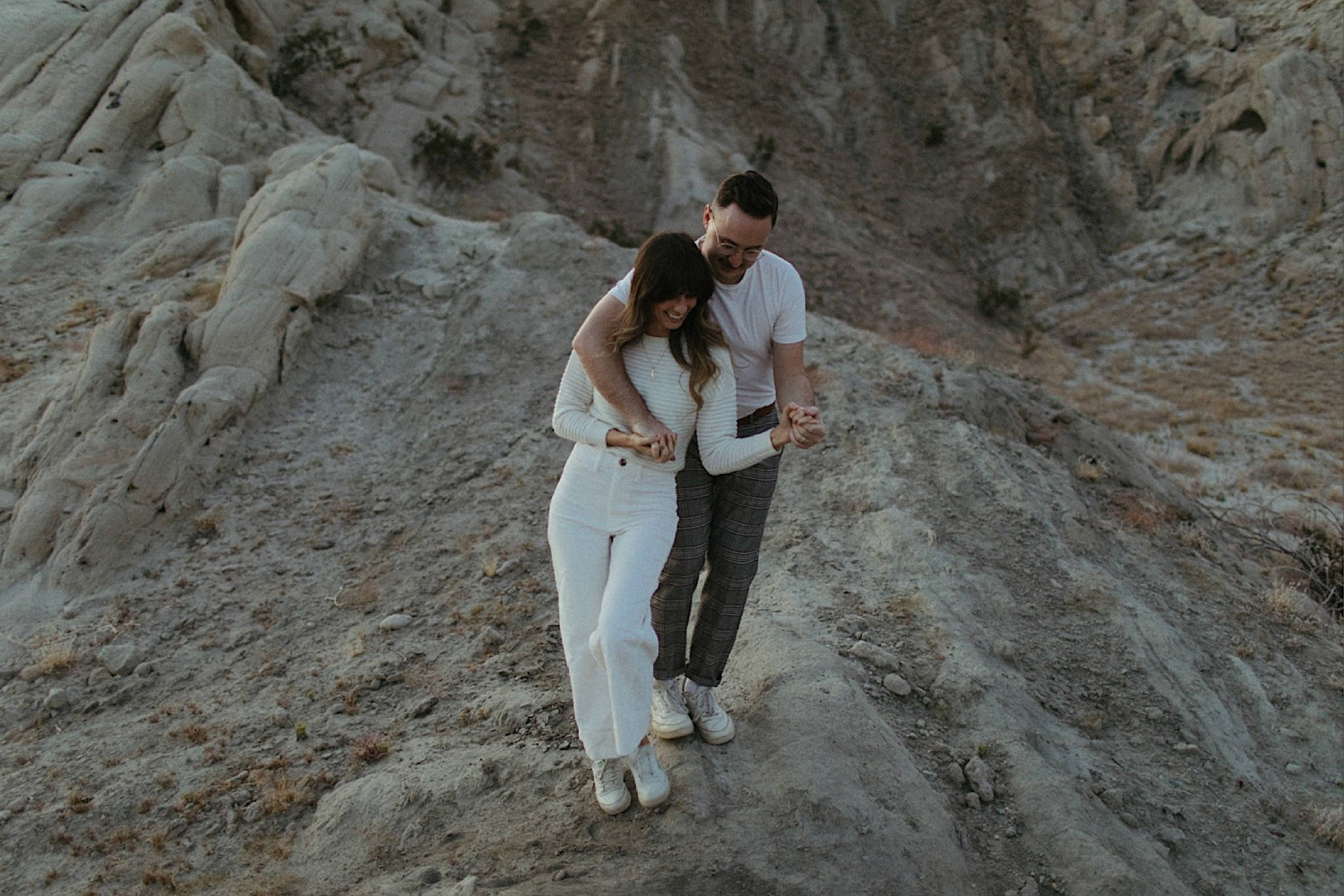 painted canyon california engagement photos