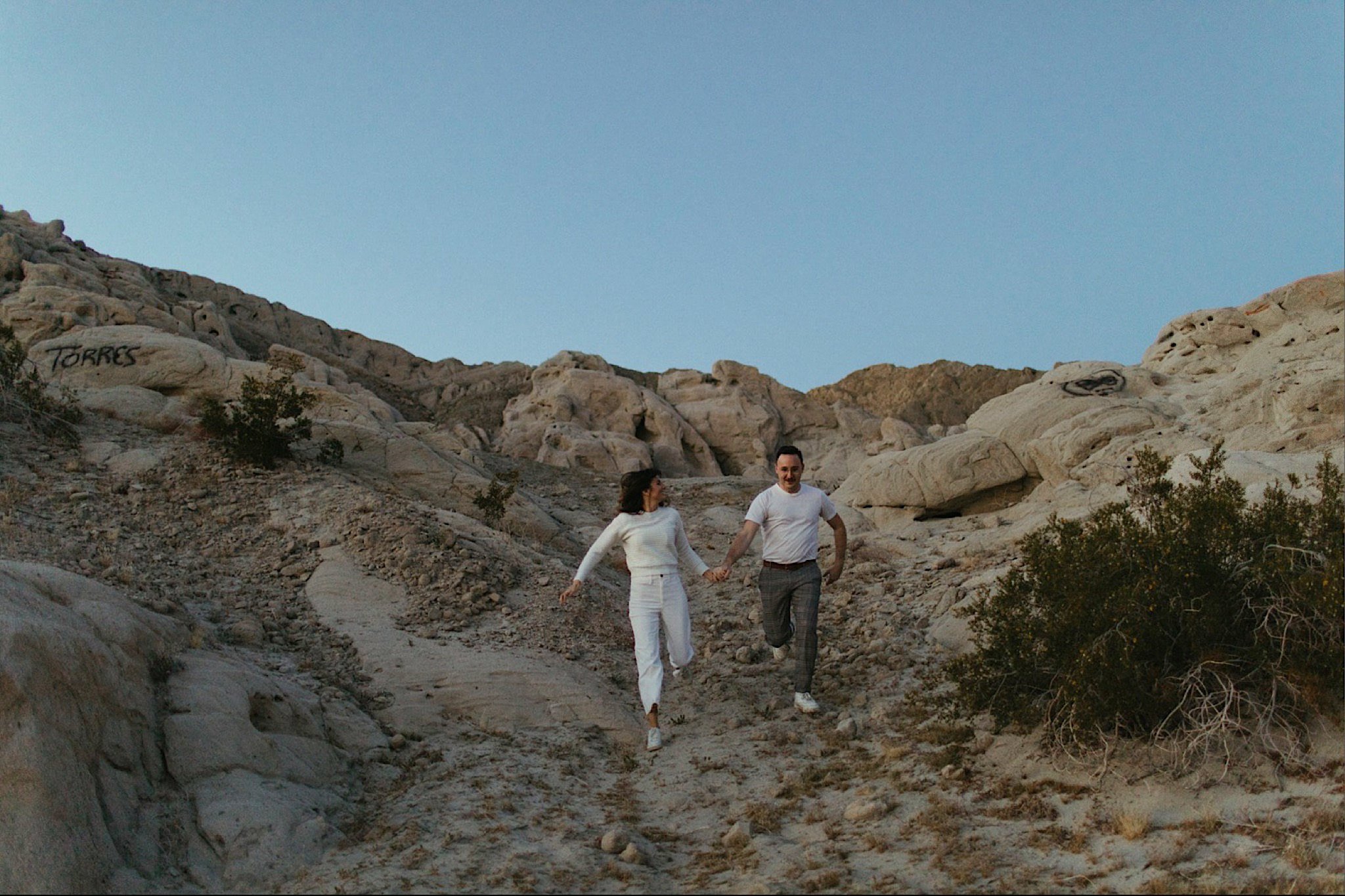 adventurous california desert engagement