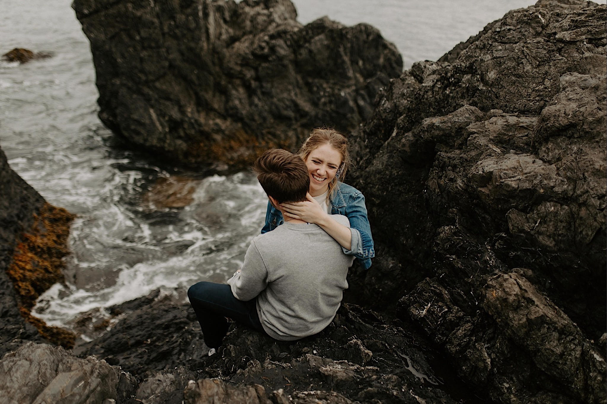 washington coast engagement photos