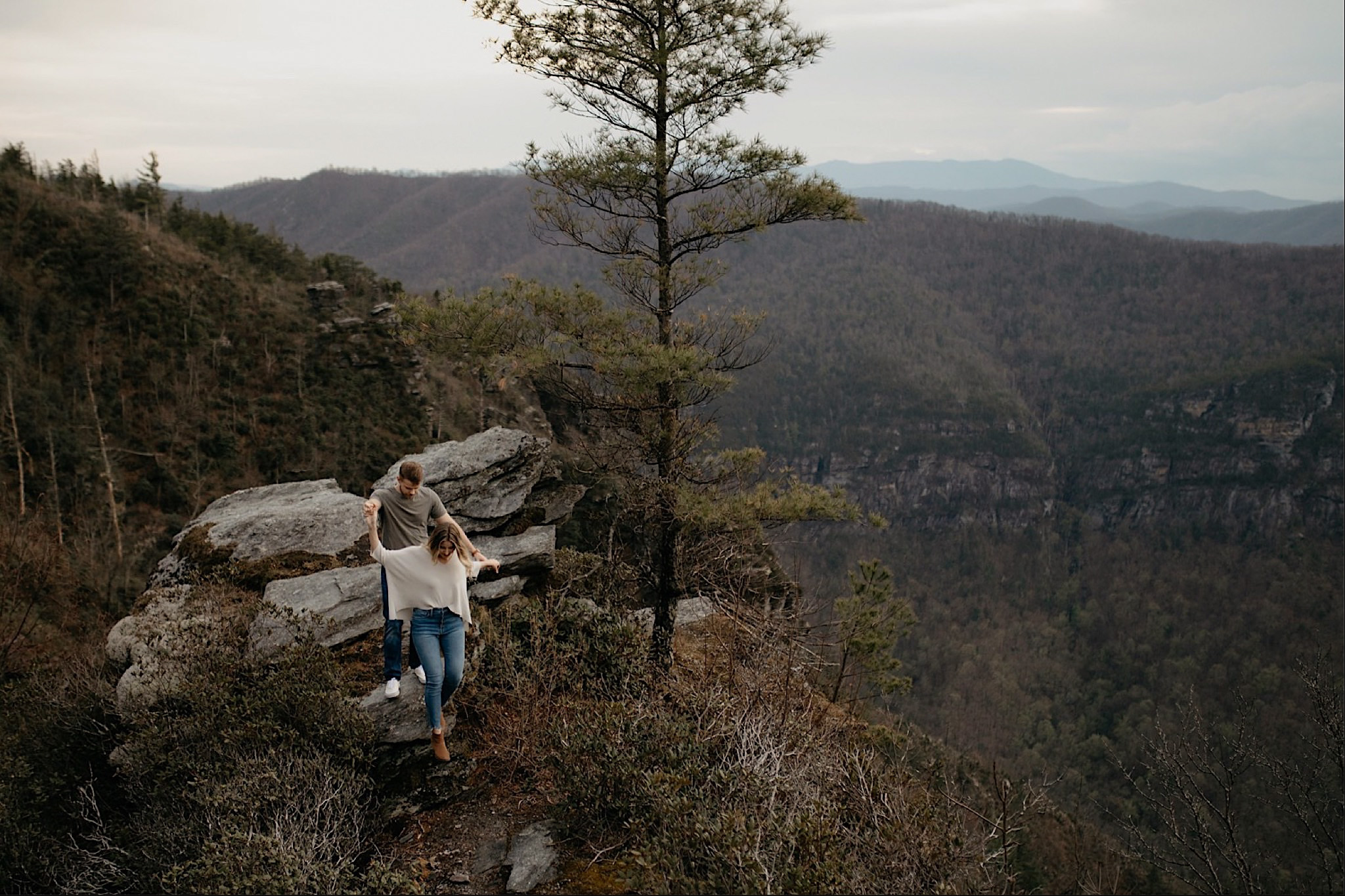 linville gorge engagement photos