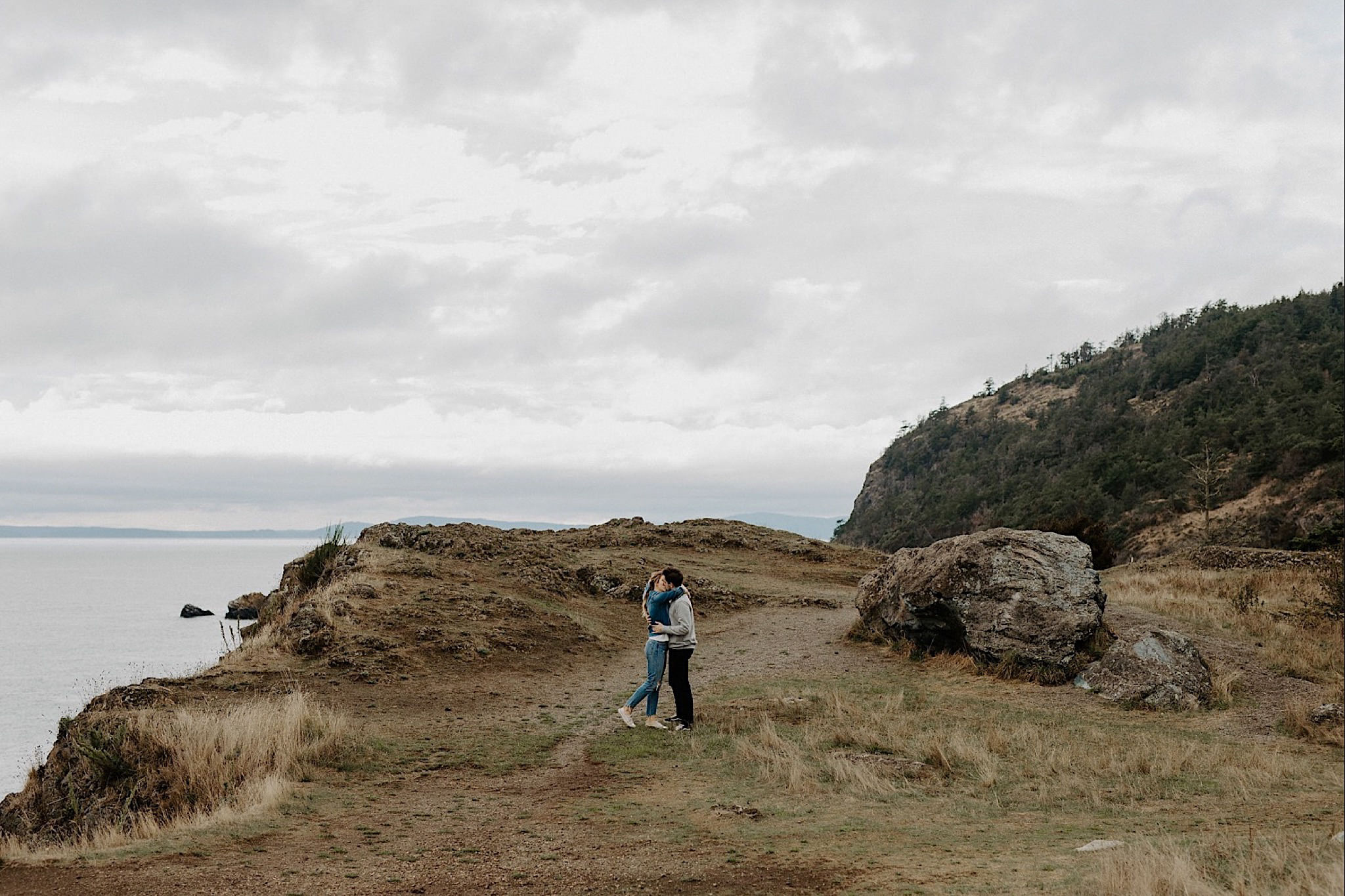washington coast engagement session