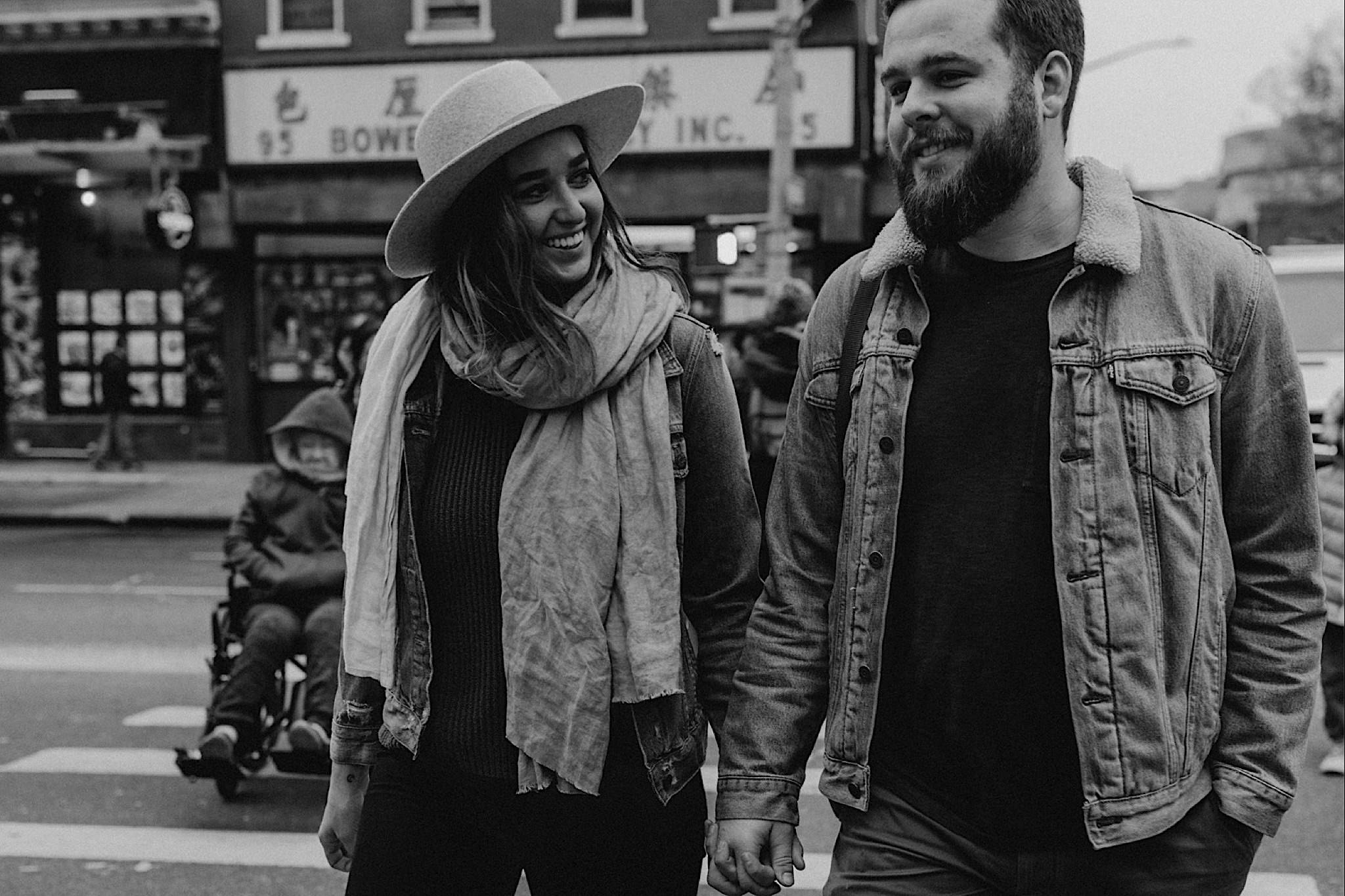 grungy nyc engagement photos
