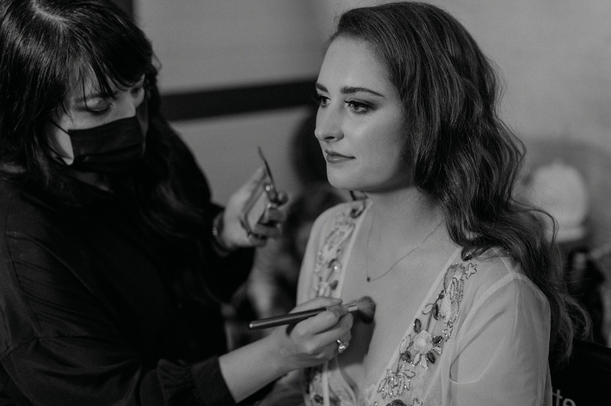 Getting ready at Providence Cotton Mill Wedding