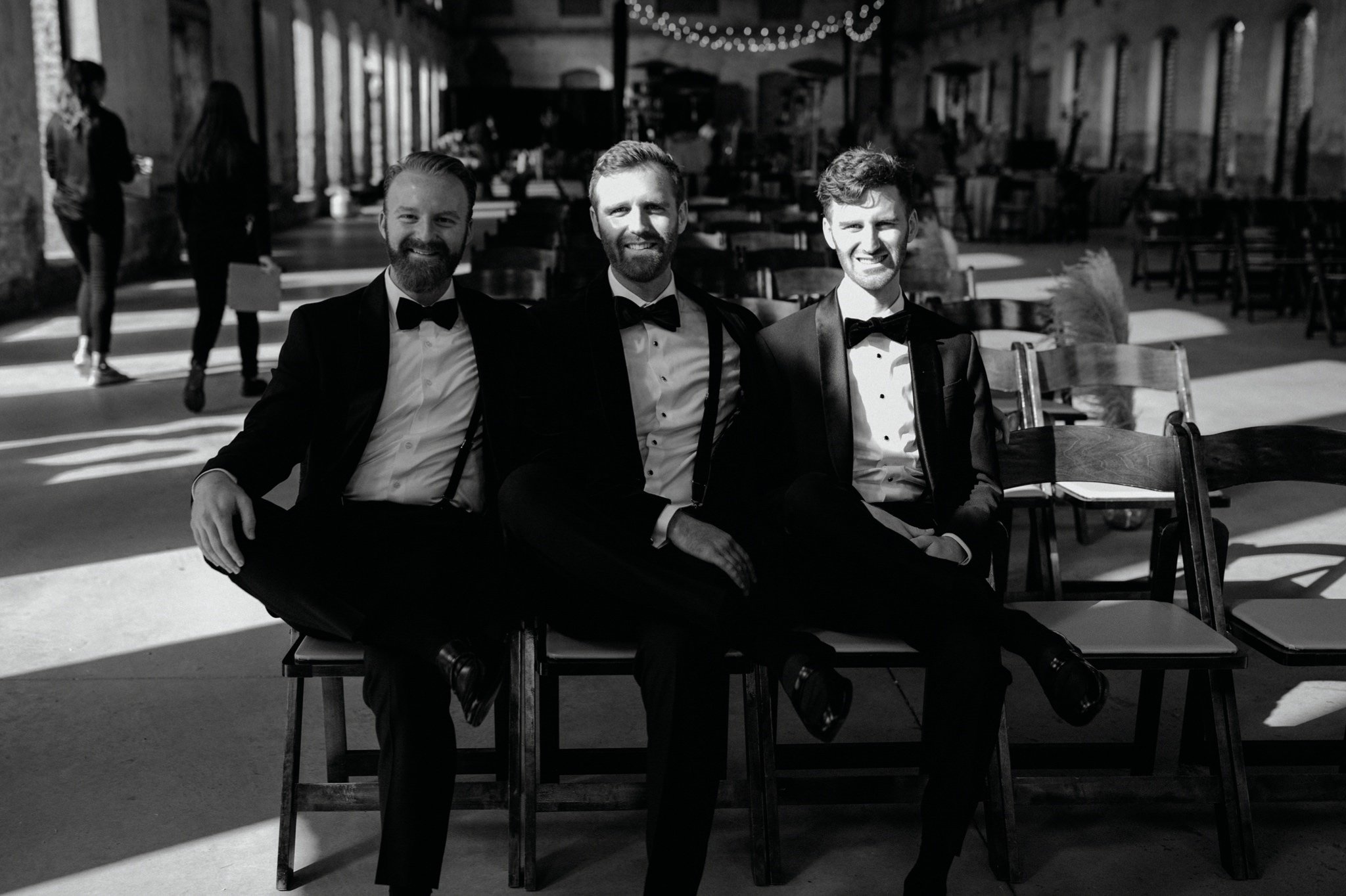 Groomsmen at Providence Cotton Mill Wedding