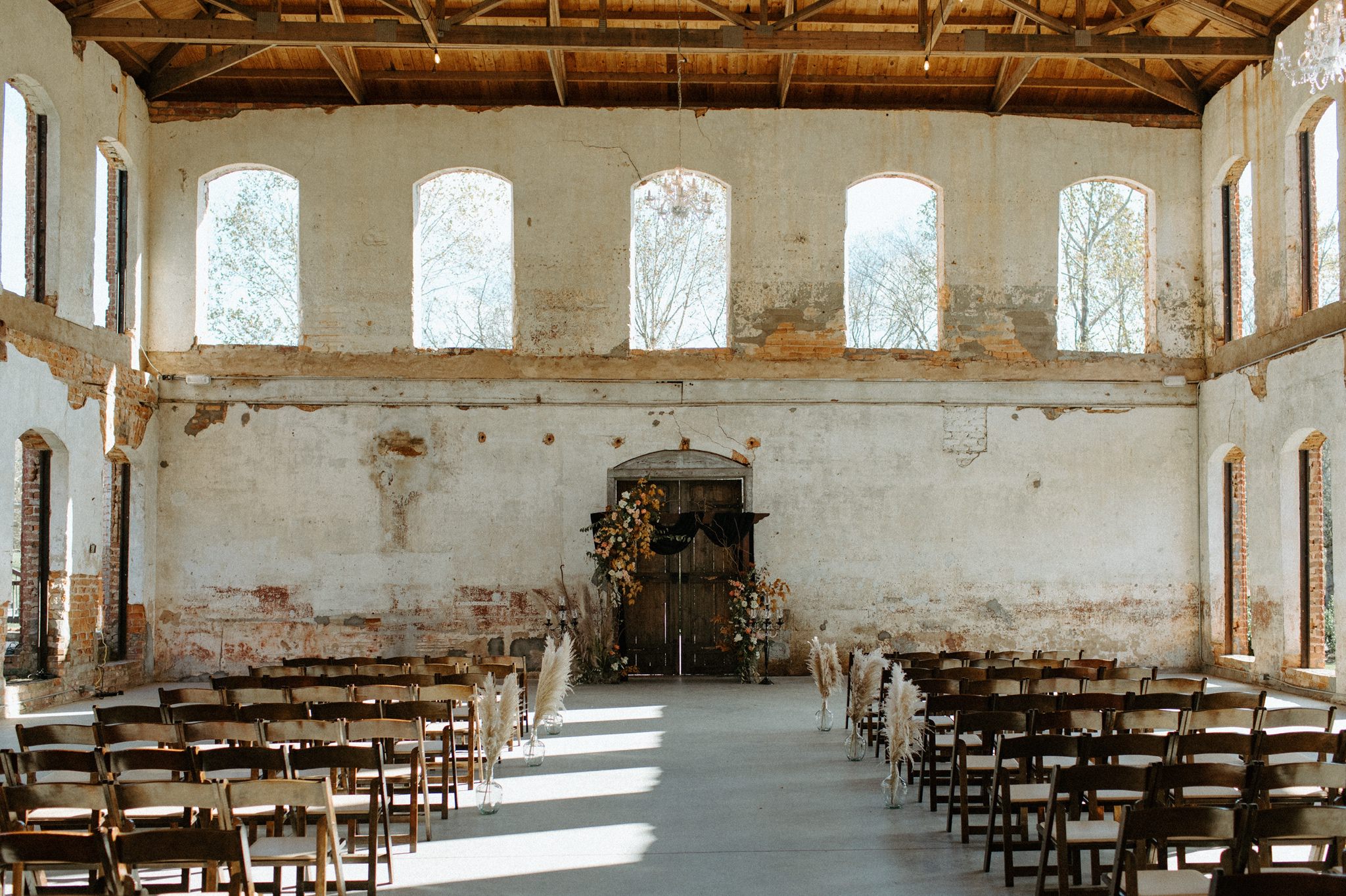 Ceremony setup Providence Cotton Mill