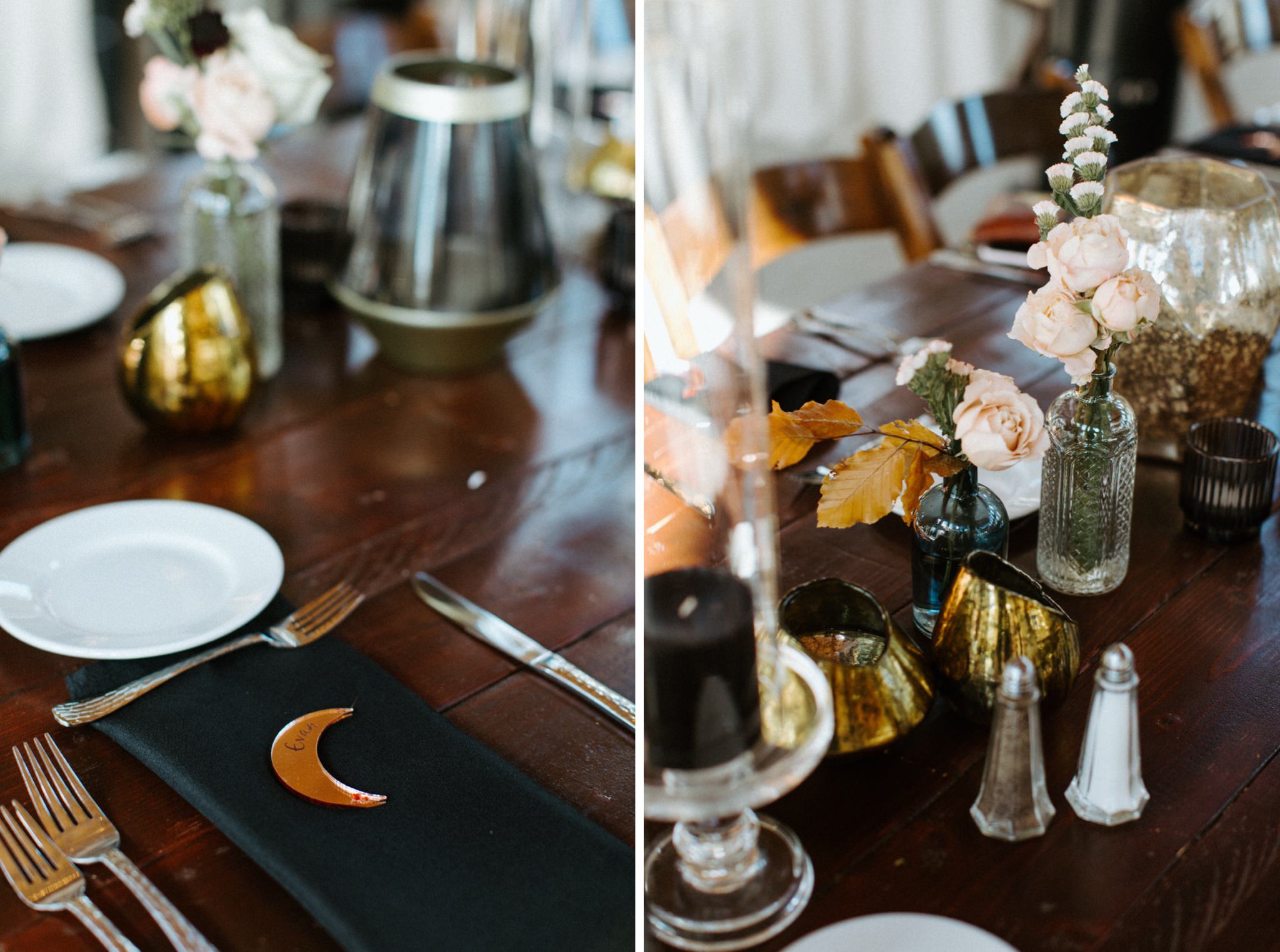 elegant halloween wedding details