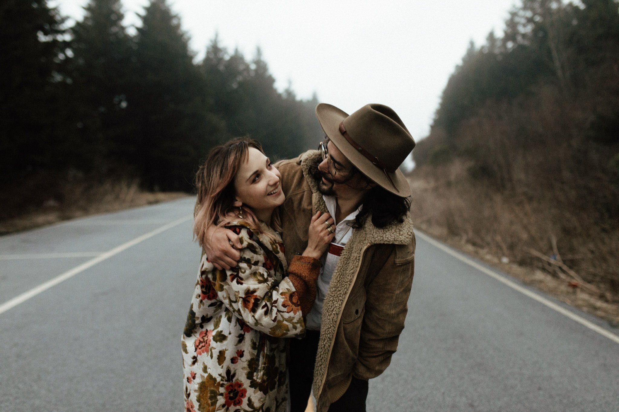blue ridge parkway engagement photos