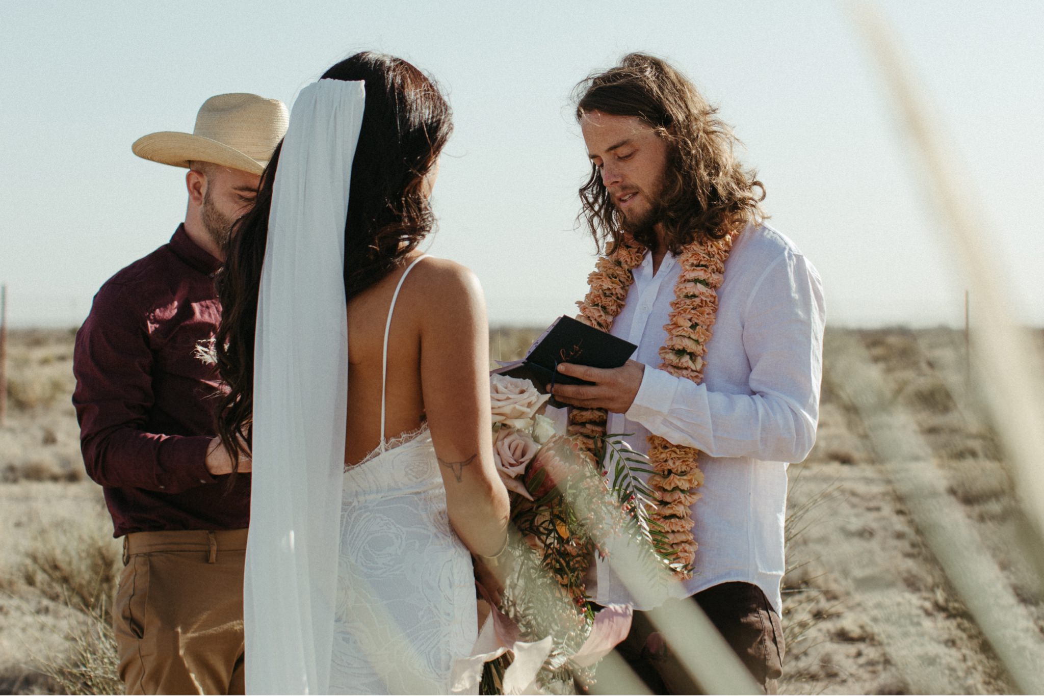 Intimate marfa elopement