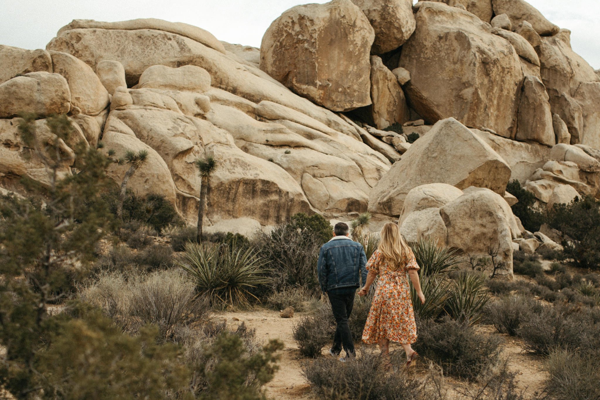 skull rock joshua tree engagement