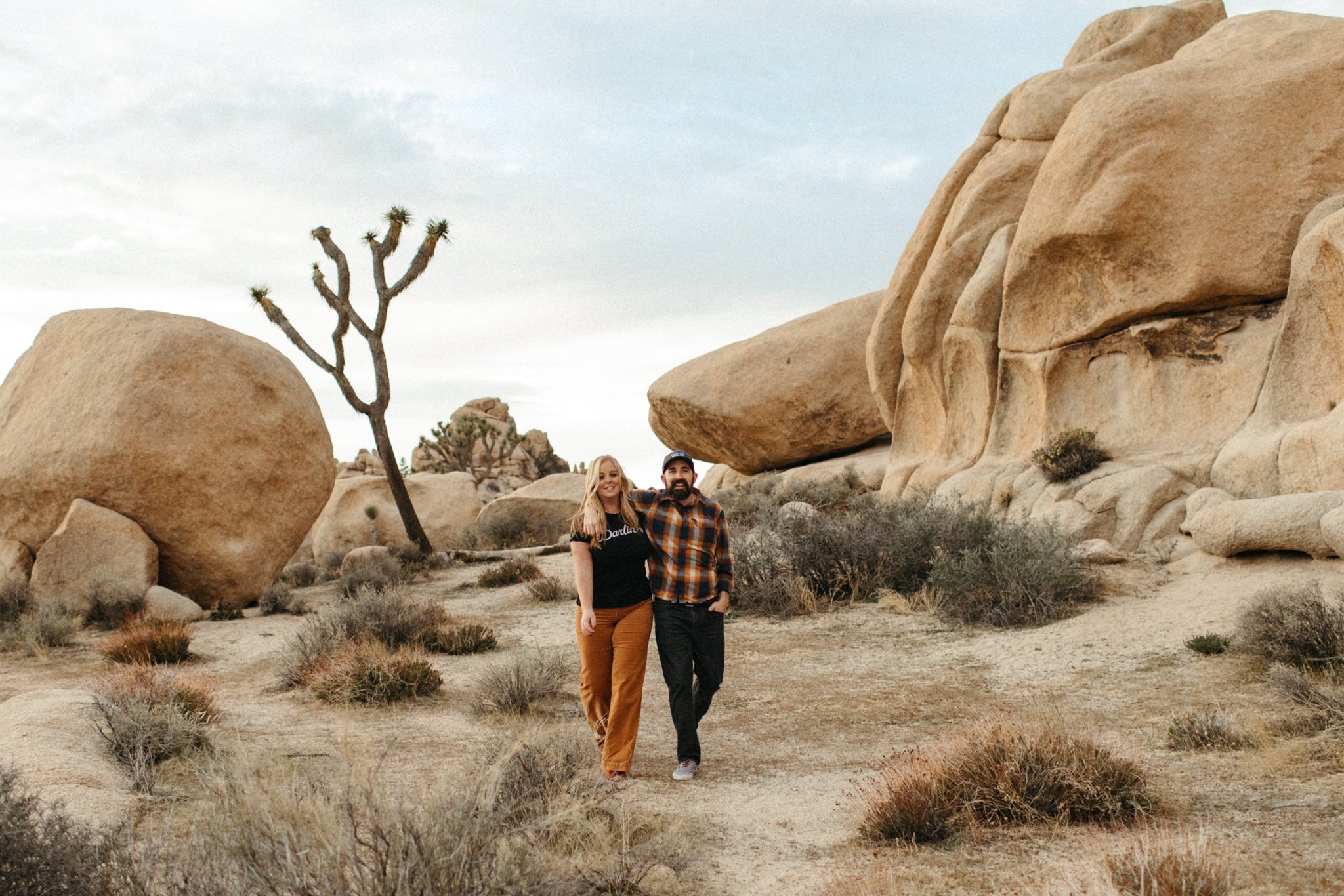 maze loop joshua tree engagement session
