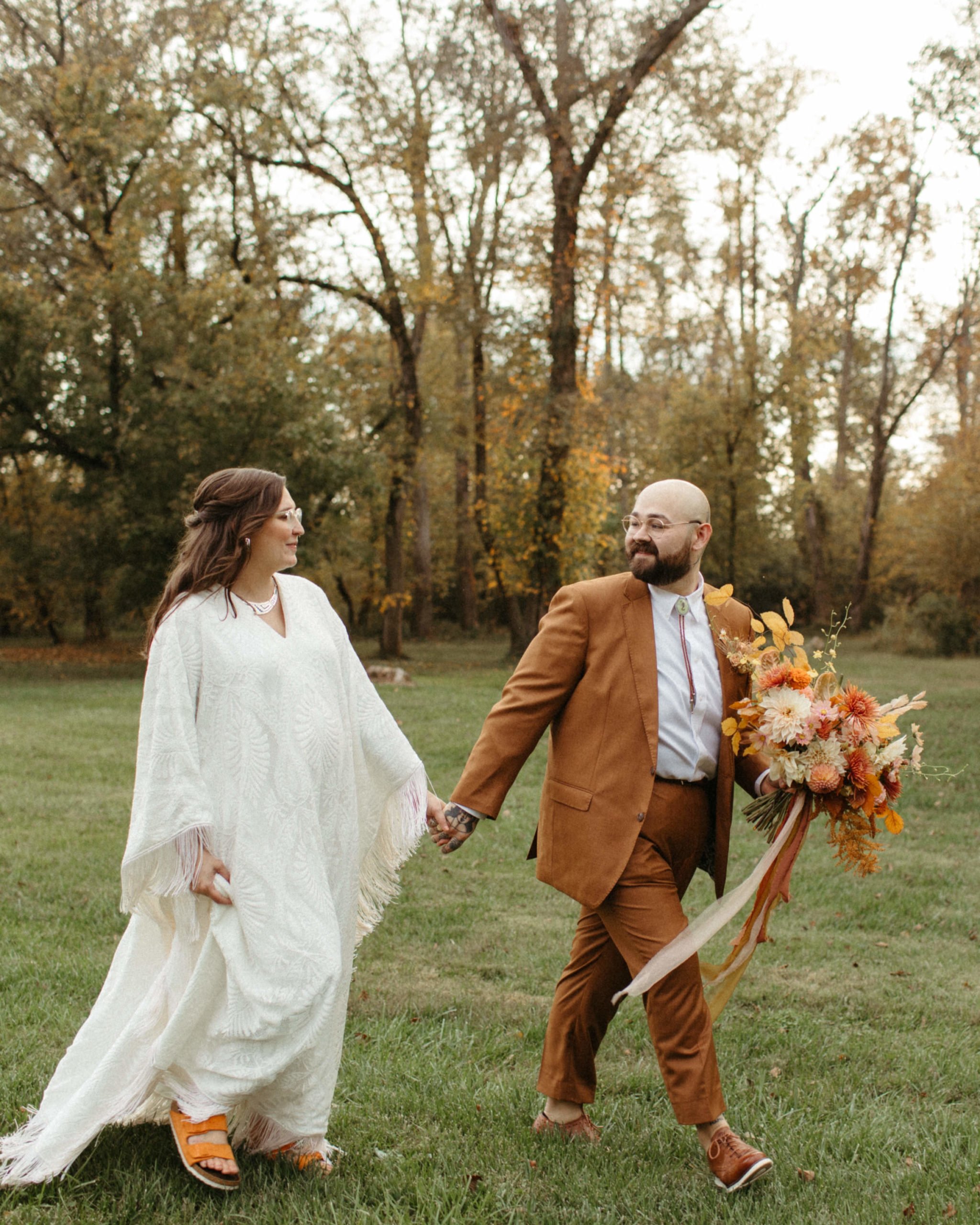 flowy boho wedding dress