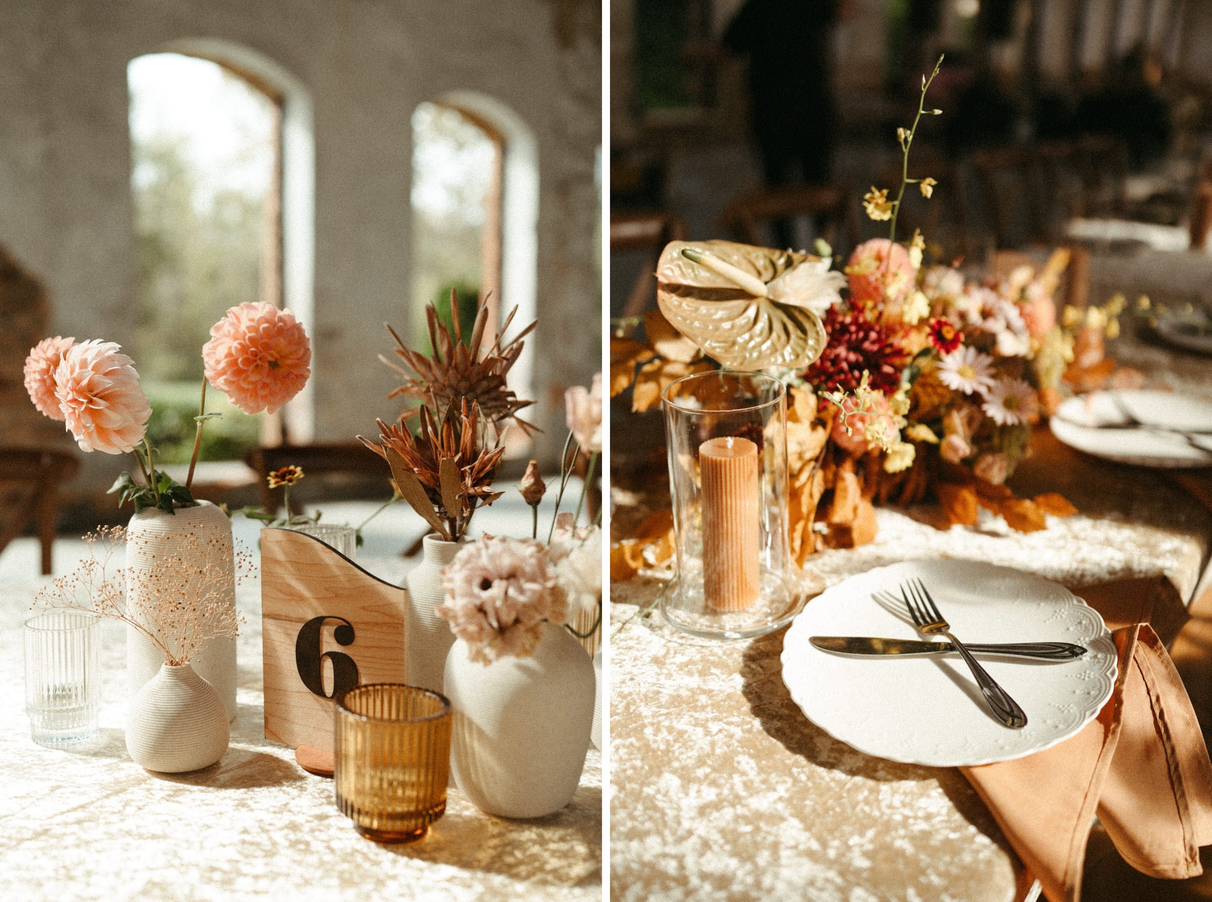 modern boho wedding decor