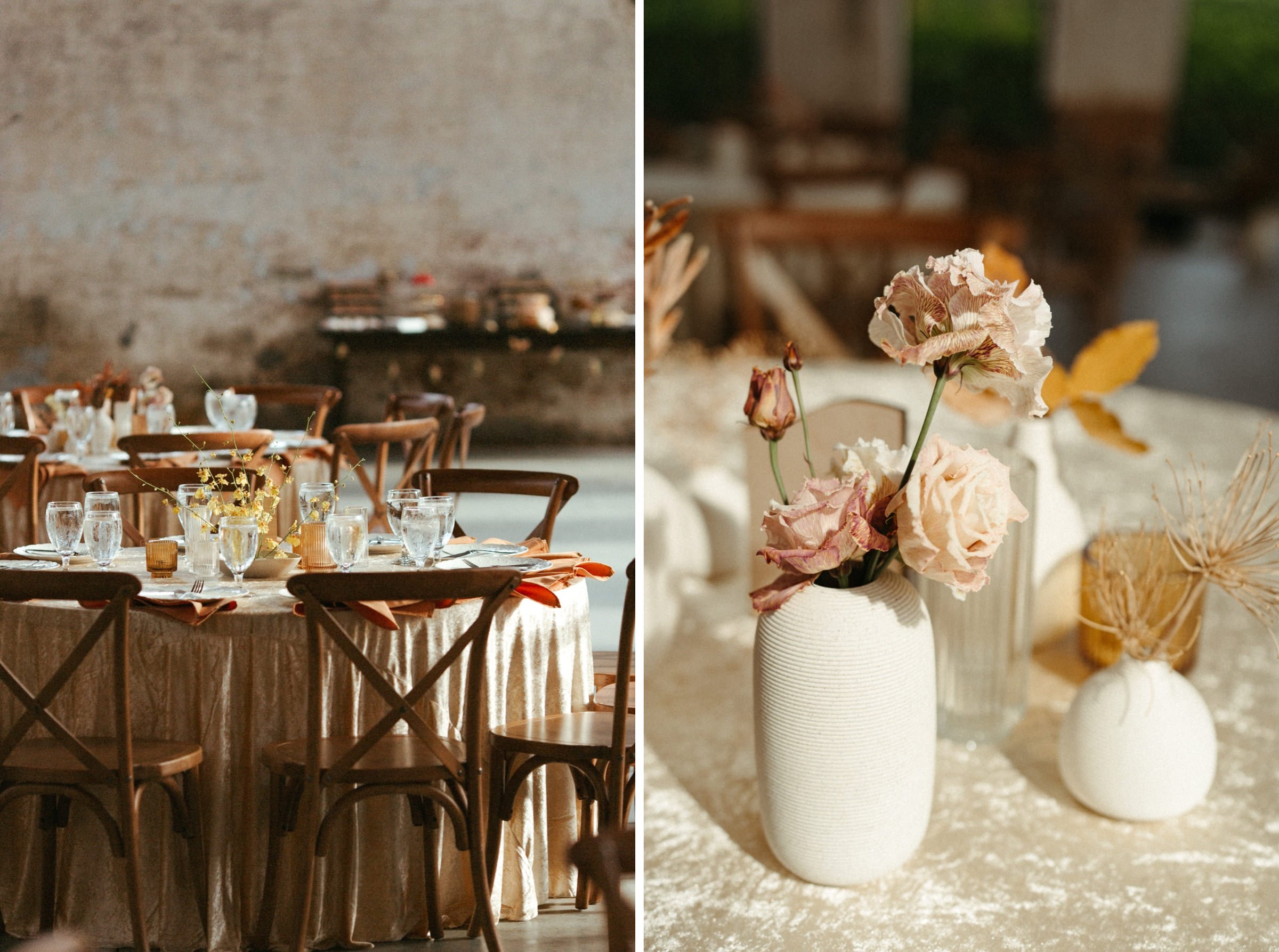 modern boho wedding decor