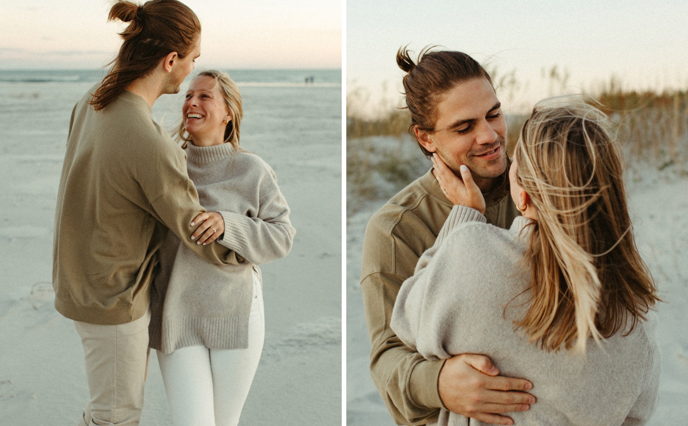natural tone engagement photos