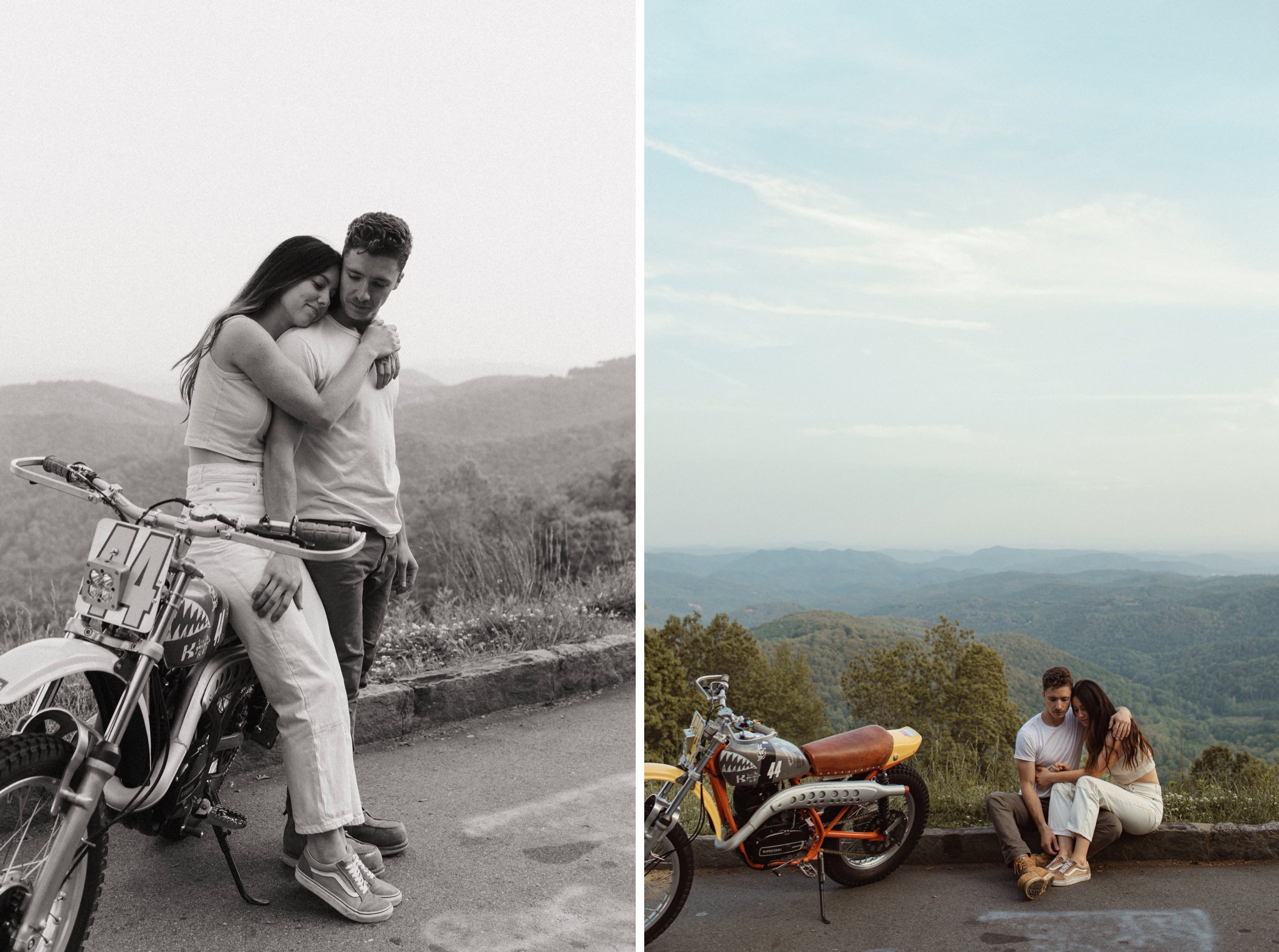 editorial photographer motorcycle engagement