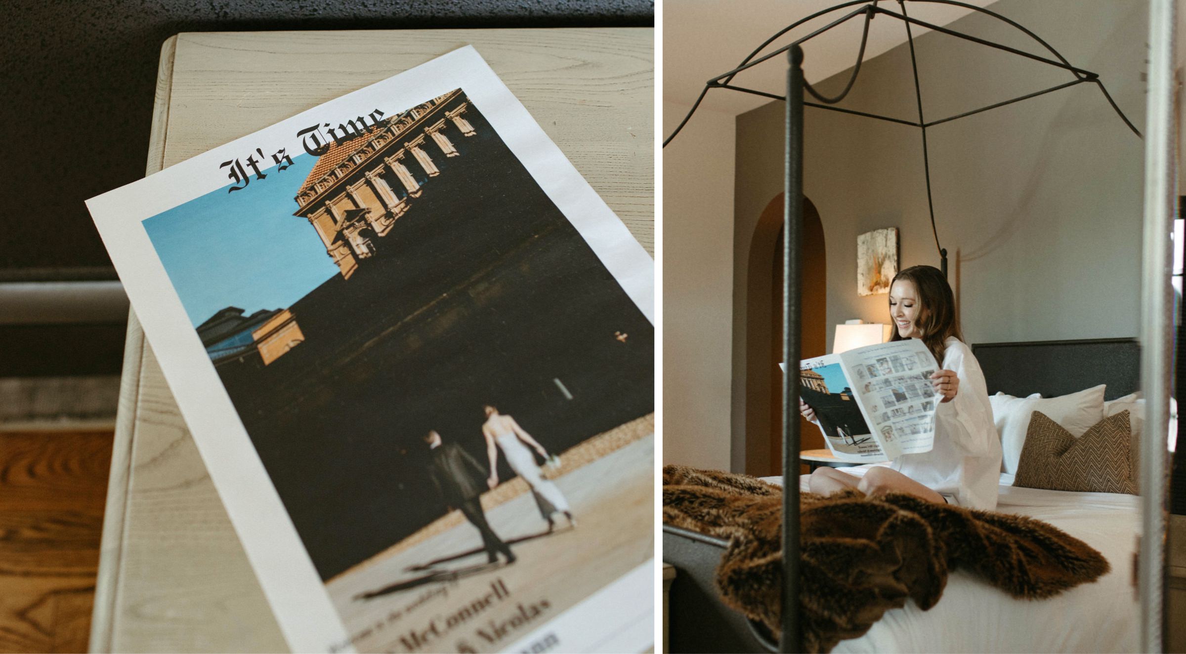 wedding day newspaper
