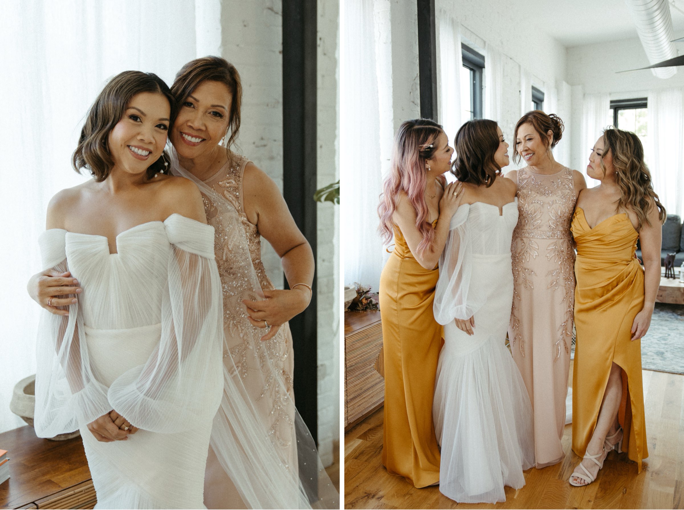 bridesmaids getting ready