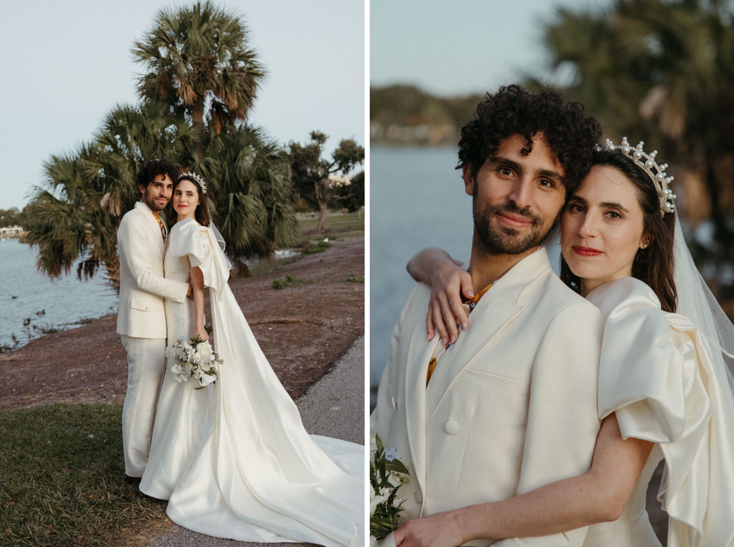all white suit groom wedding