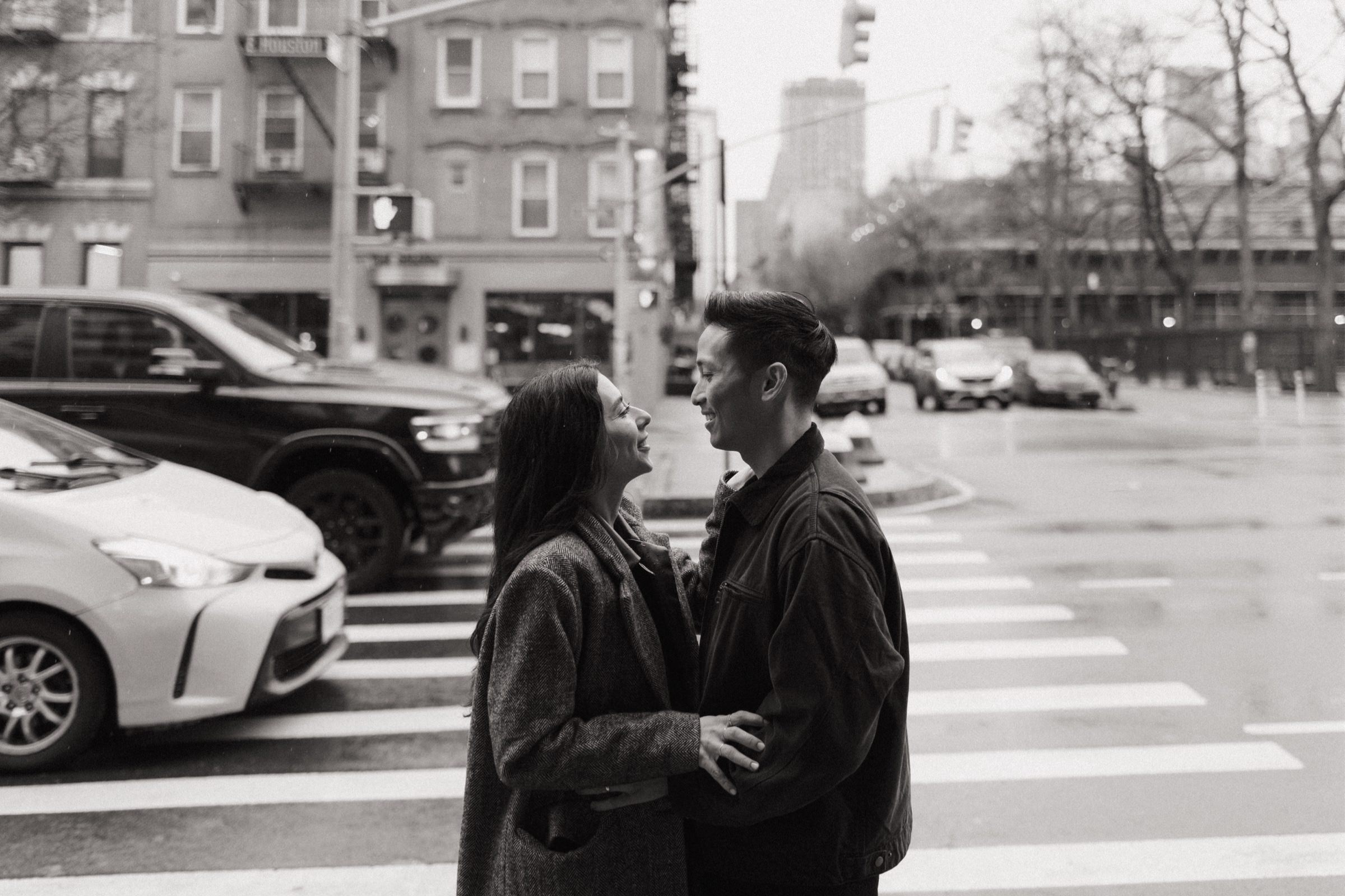 winter couples session in nyc