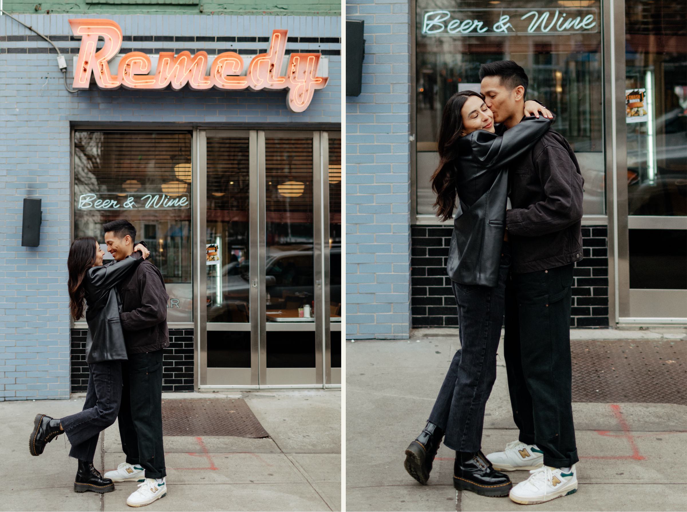 Winter engagement session NYC by NC photographer