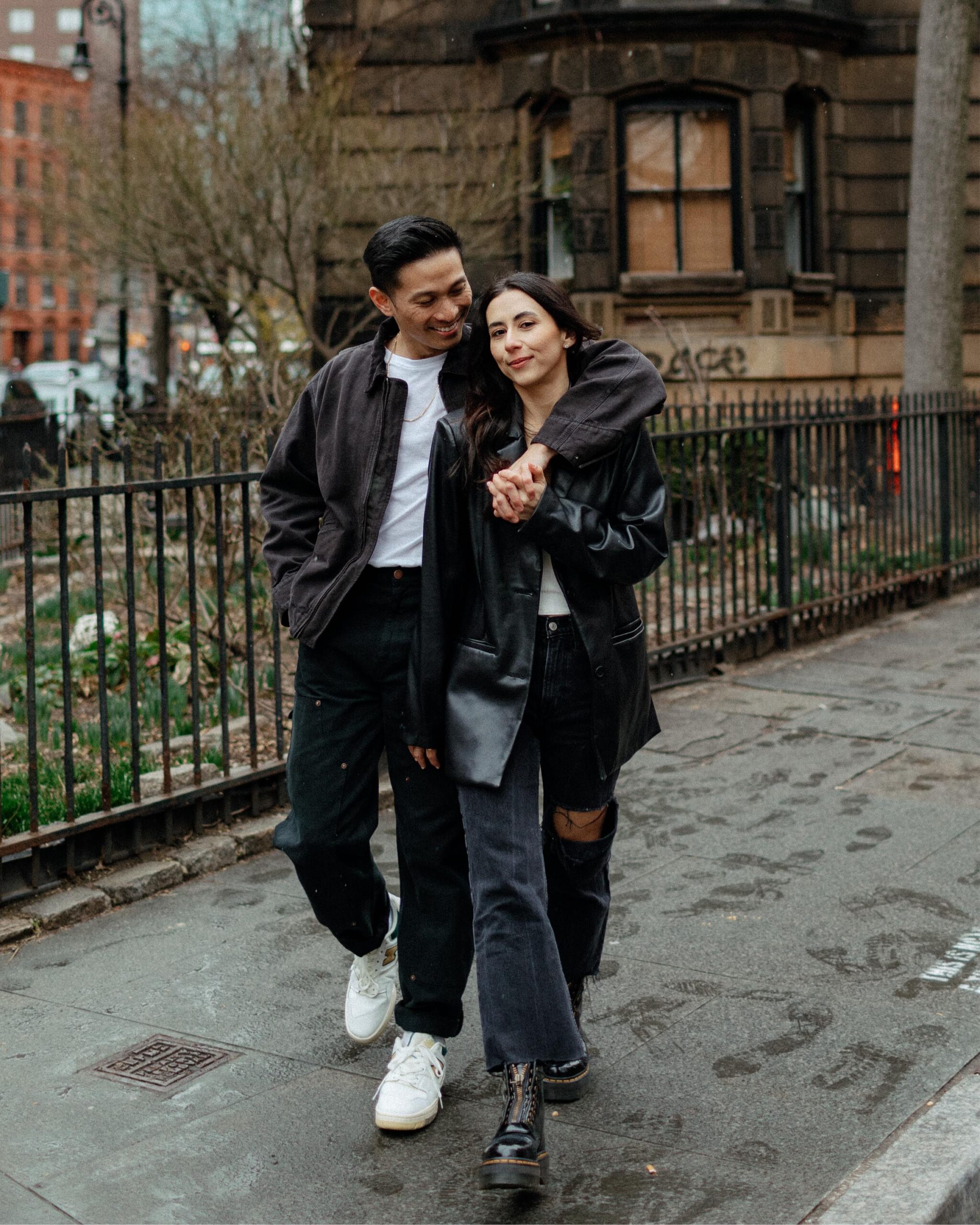 SoHo NYC winter couples session by NC photographer