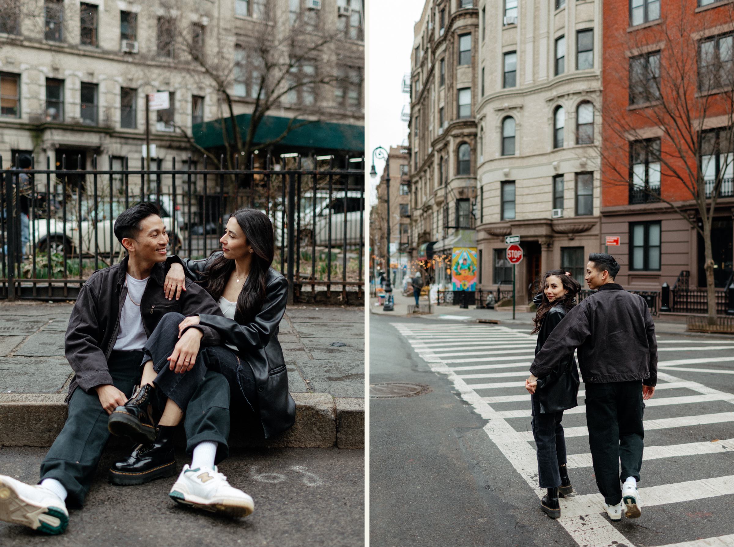 Winter engagement photos NYC by North Carolina photographer