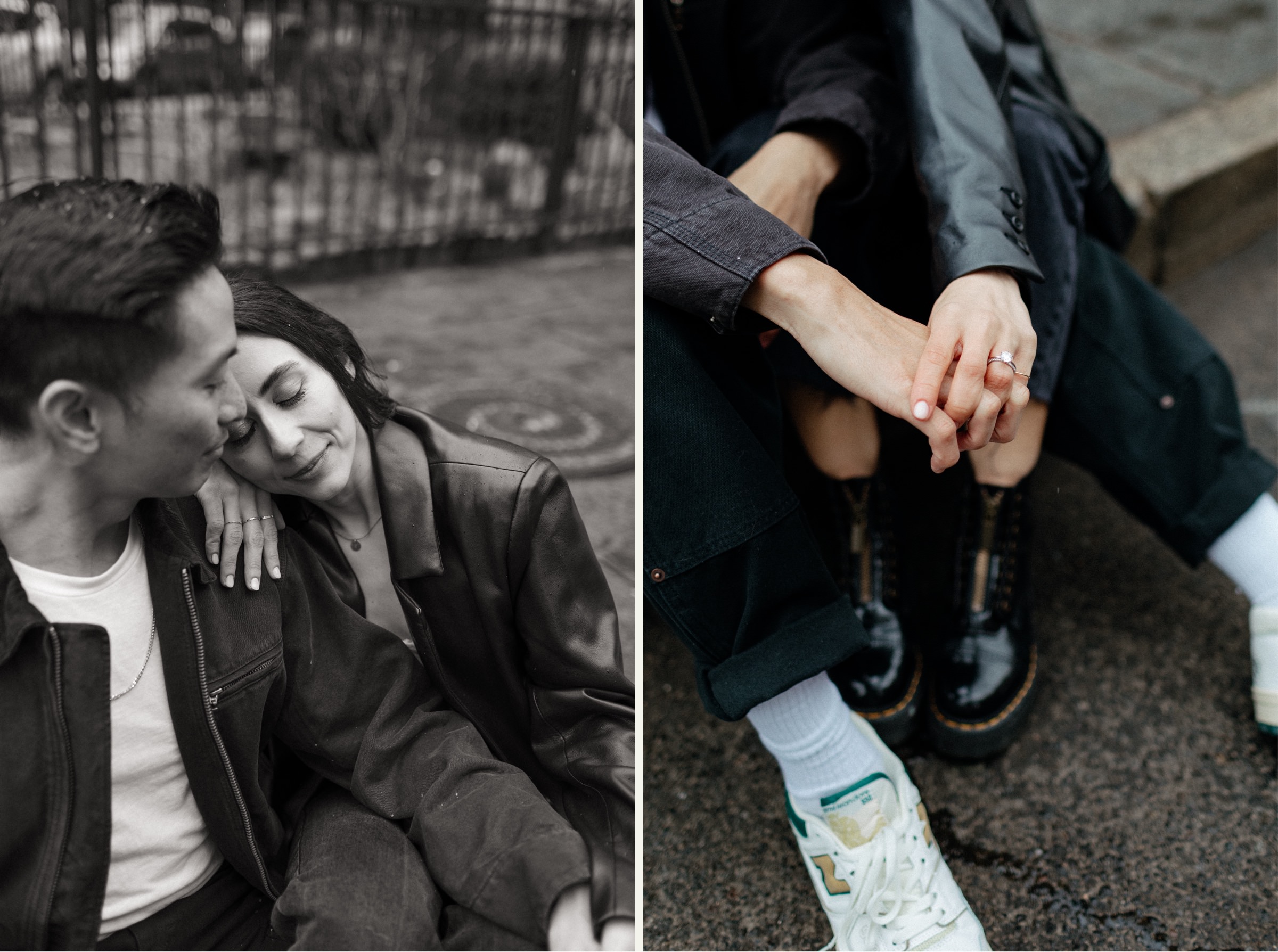 Romantic NYC couples shoot by NC wedding photographer