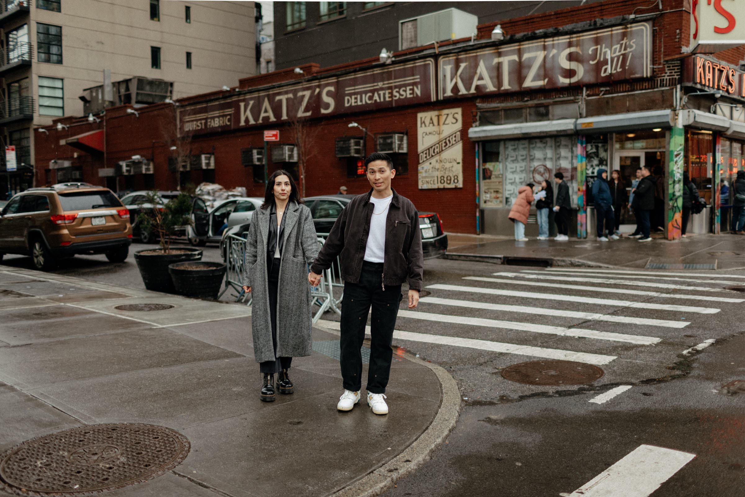 NYC winter couples session by NC photographer