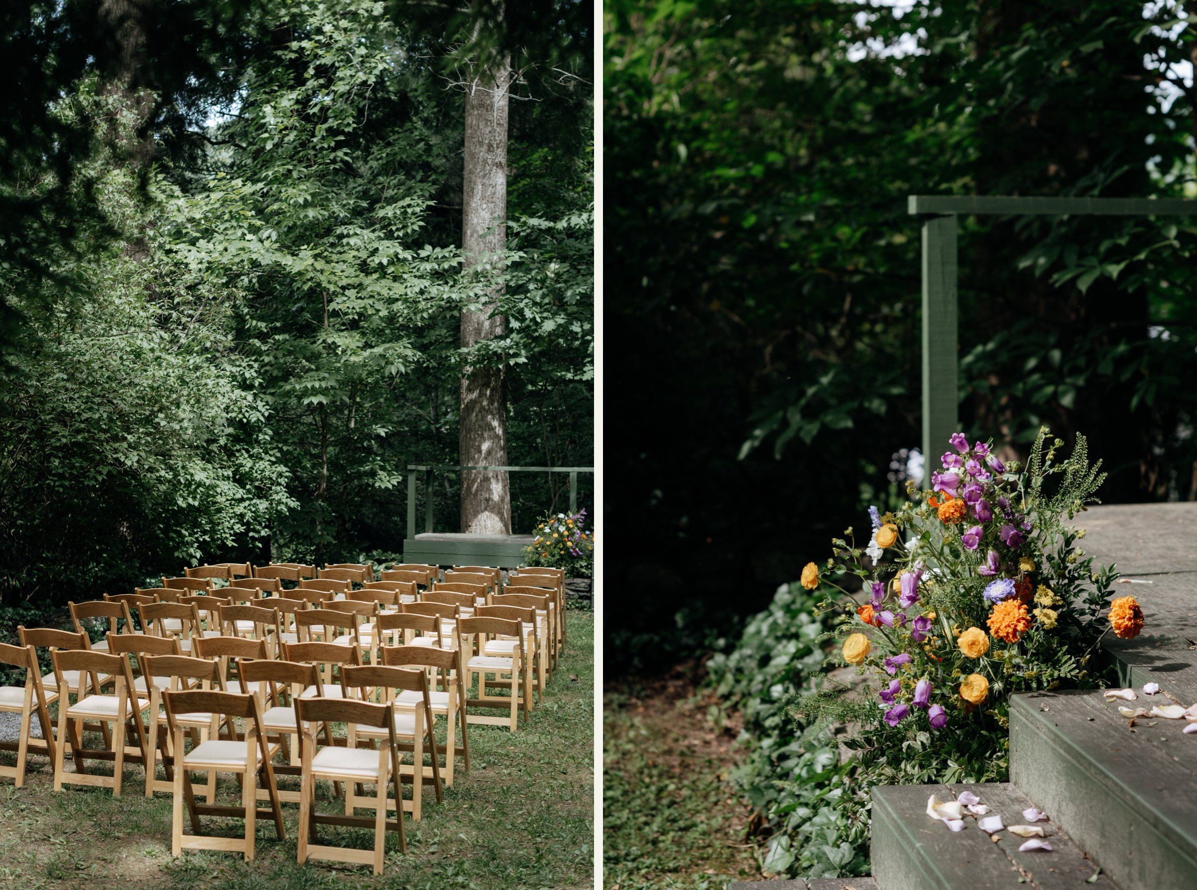 Scenic outdoor wedding ceremony in Asheville captured by Raleigh-based photographer