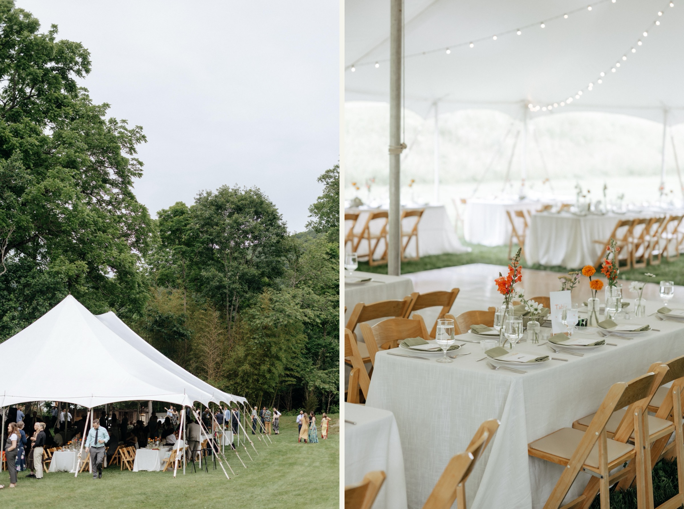 tented wedding reception asheville, nc